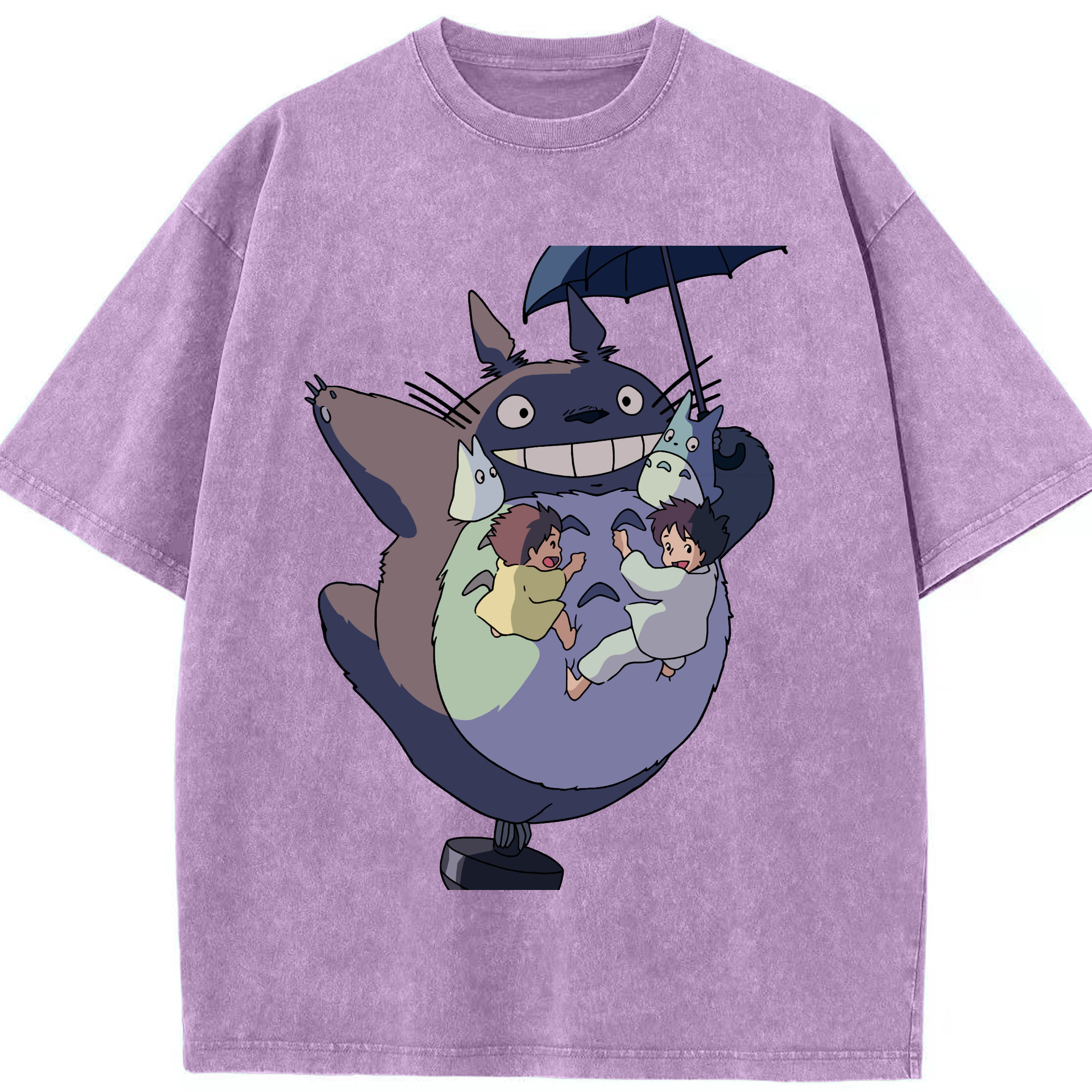 （画像用） となりのトトロ 草壁メイ 草壁サツキ My Neighbor Totoro Satsuki Kusakabe Mei Kusakabe 綿100% ヴィンテージ風 半袖Tシャツ（フロントプリント）