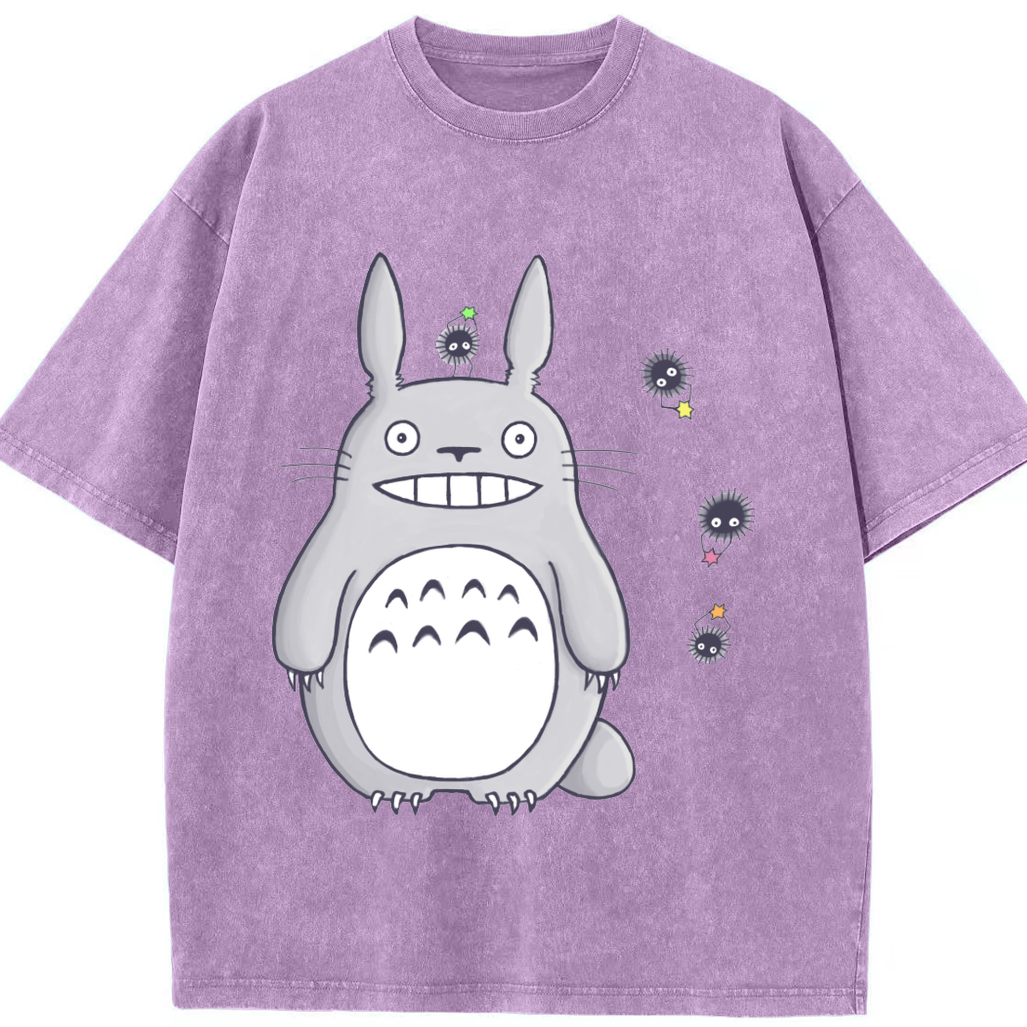 （画像用） となりのトトロ 草壁メイ 草壁サツキ My Neighbor Totoro Satsuki Kusakabe Mei Kusakabe 綿100% ヴィンテージ風 半袖Tシャツ（フロントプリント）