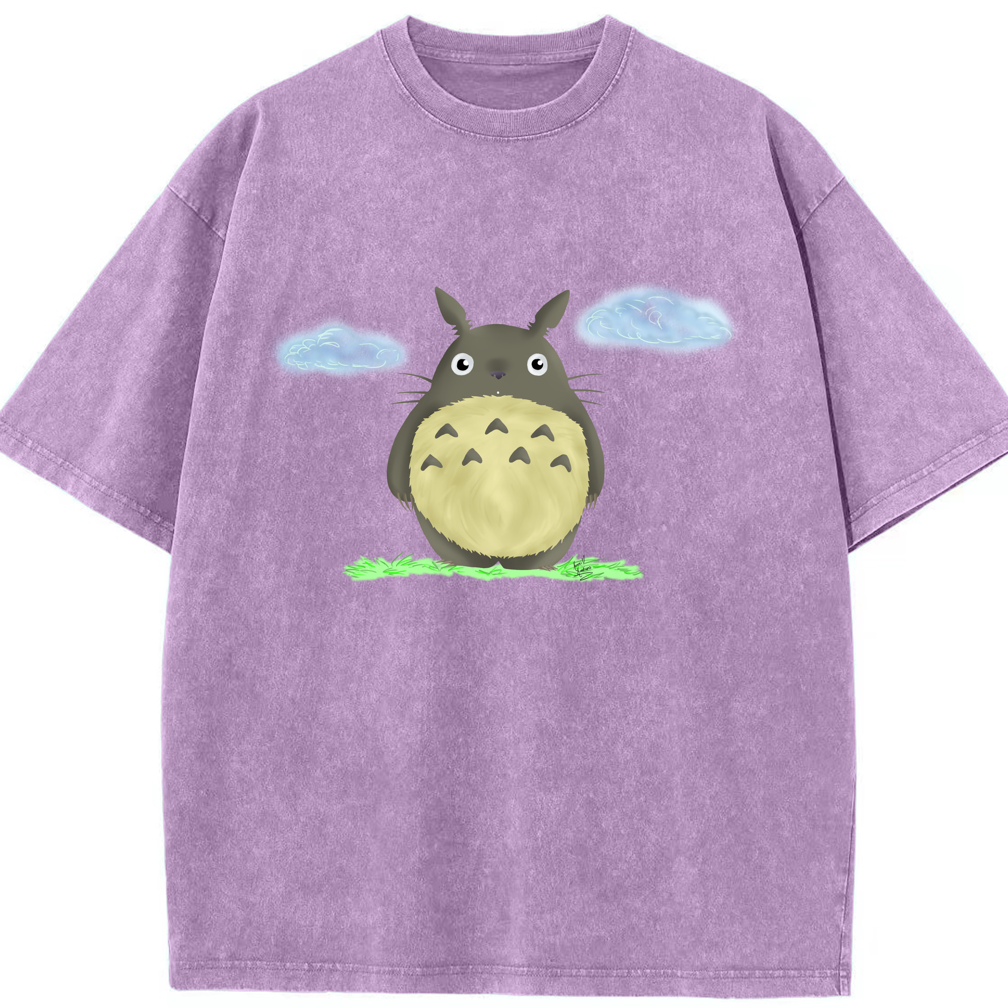 （画像用） となりのトトロ 草壁メイ 草壁サツキ My Neighbor Totoro Satsuki Kusakabe Mei Kusakabe 綿100% ヴィンテージ風 半袖Tシャツ（フロントプリント）