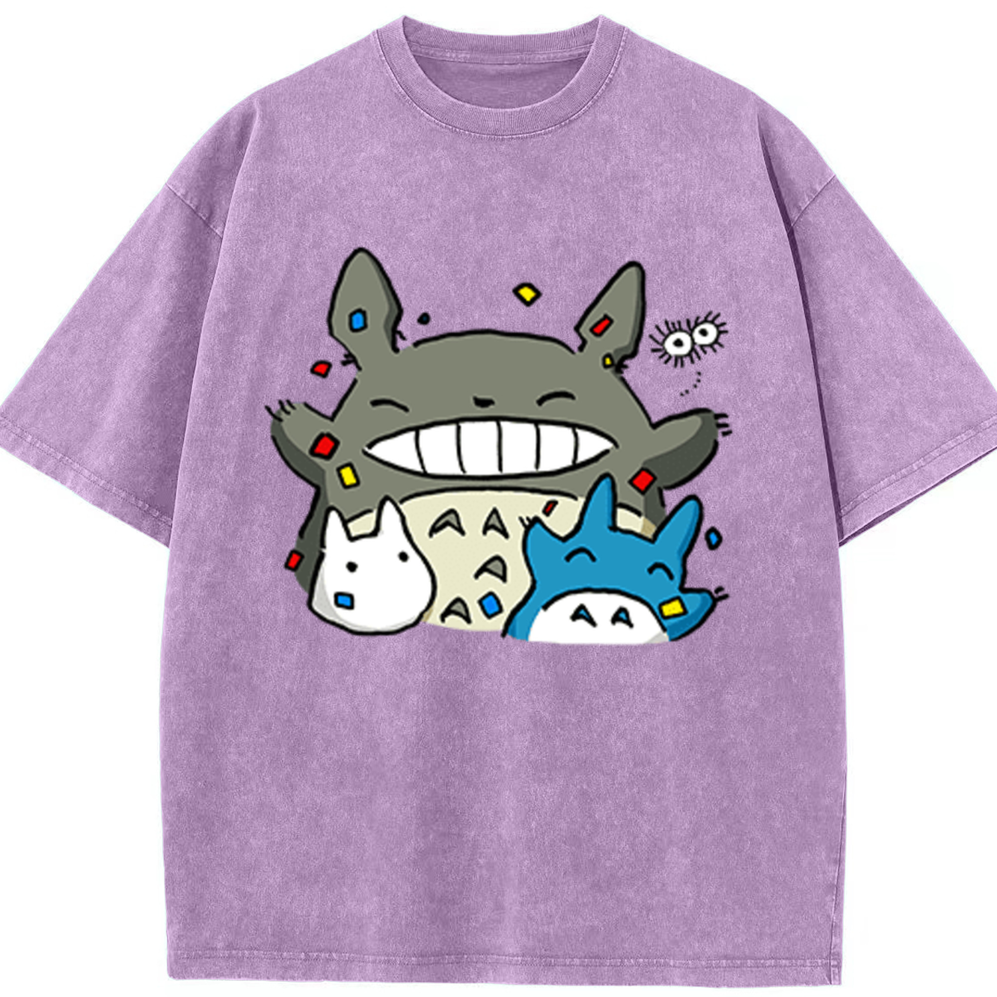 （画像用） となりのトトロ 草壁メイ 草壁サツキ My Neighbor Totoro Satsuki Kusakabe Mei Kusakabe 綿100% ヴィンテージ風 半袖Tシャツ（フロントプリント）