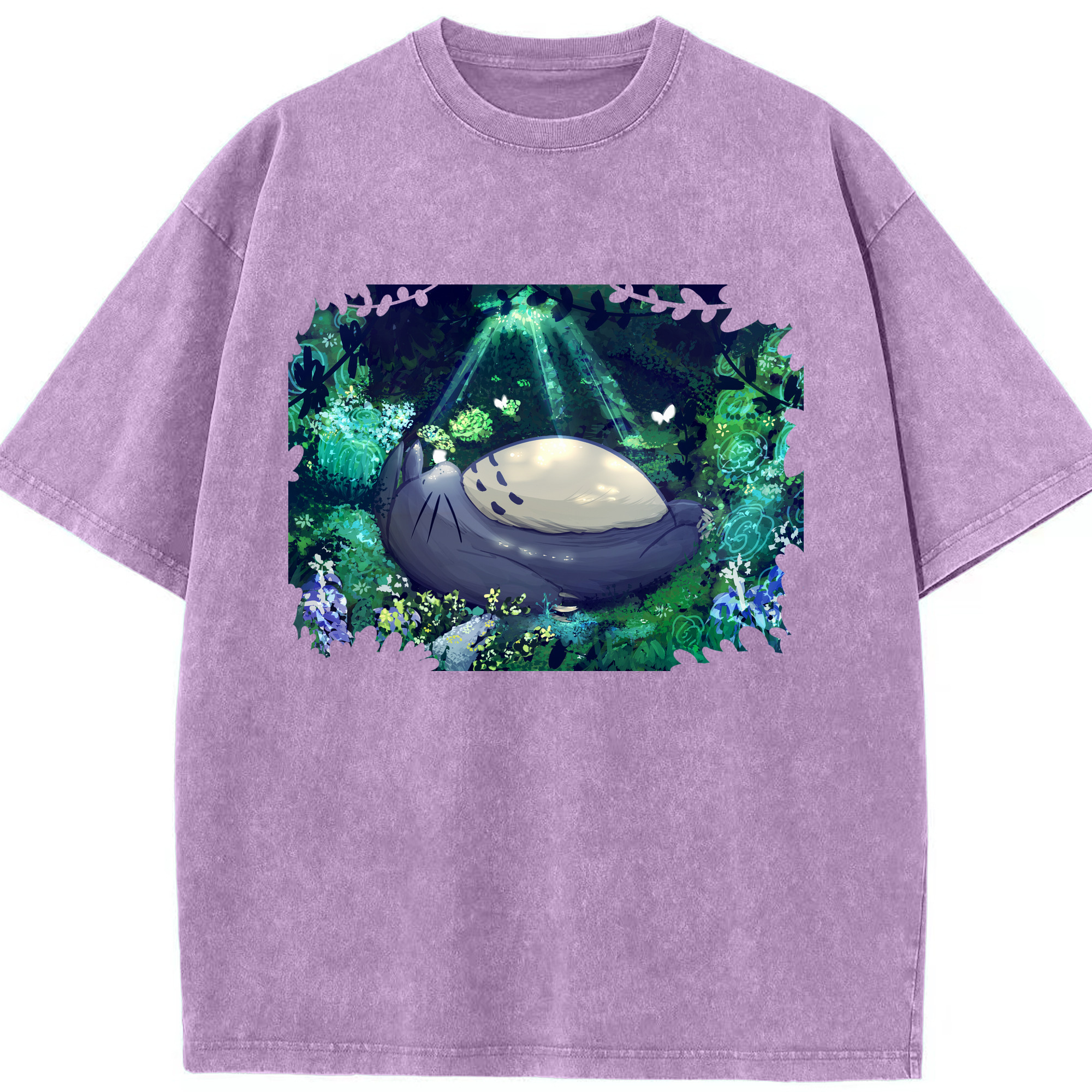 （画像用） となりのトトロ 草壁メイ 草壁サツキ My Neighbor Totoro Satsuki Kusakabe Mei Kusakabe 綿100% ヴィンテージ風 半袖Tシャツ（フロントプリント）