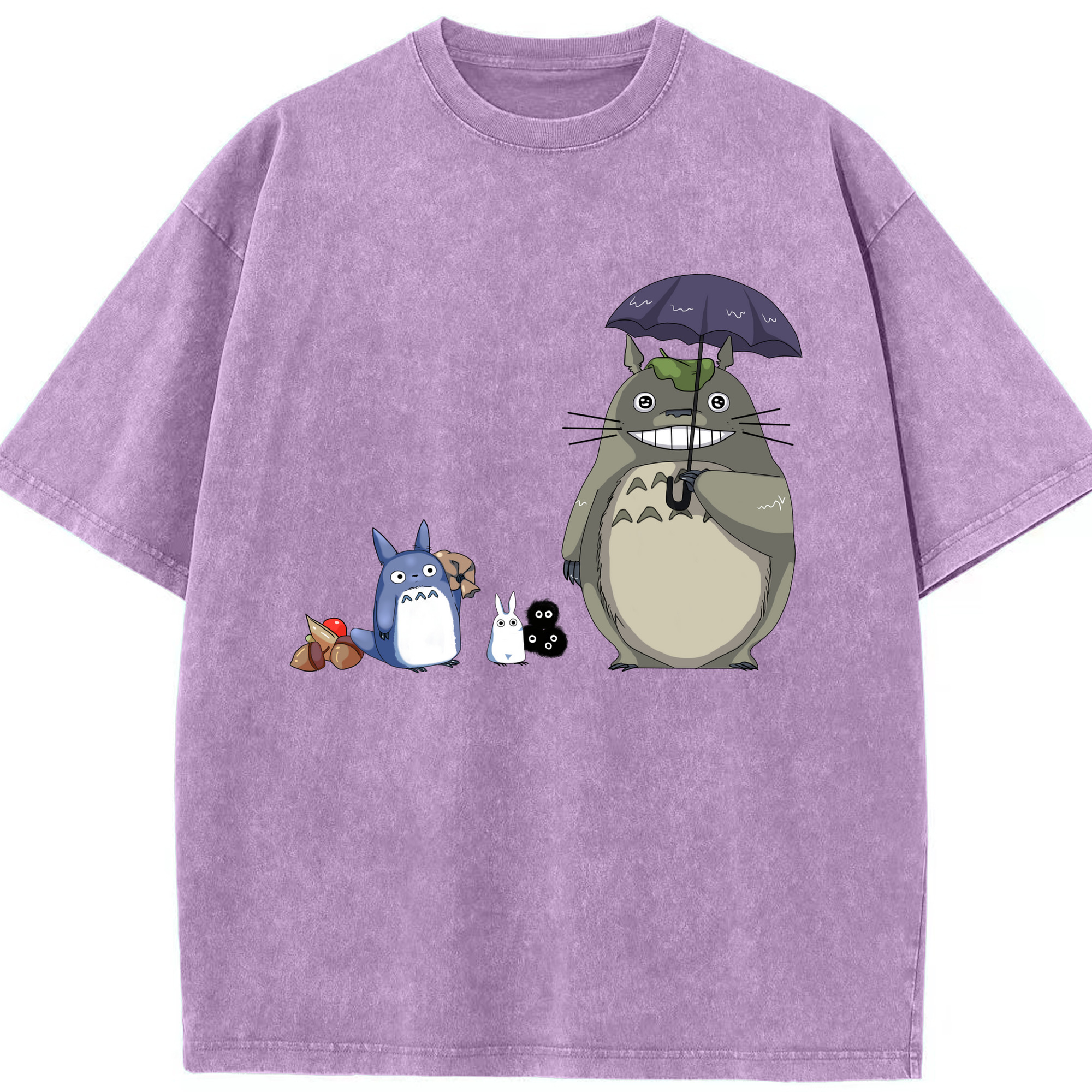 （画像用） となりのトトロ 草壁メイ 草壁サツキ My Neighbor Totoro Satsuki Kusakabe Mei Kusakabe 綿100% ヴィンテージ風 半袖Tシャツ（フロントプリント）