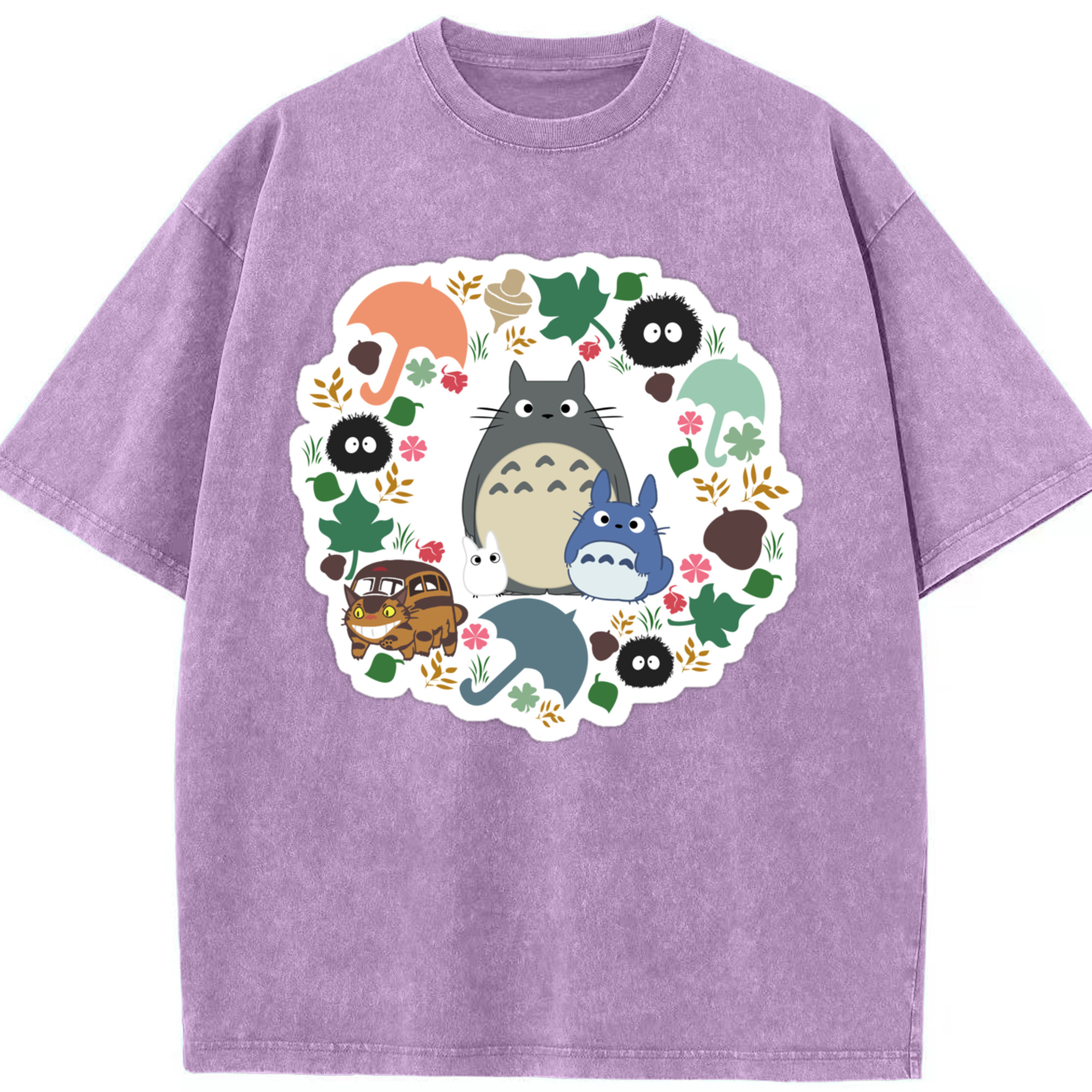 （画像用） となりのトトロ 草壁メイ 草壁サツキ My Neighbor Totoro Satsuki Kusakabe Mei Kusakabe 綿100% ヴィンテージ風 半袖Tシャツ（フロントプリント）