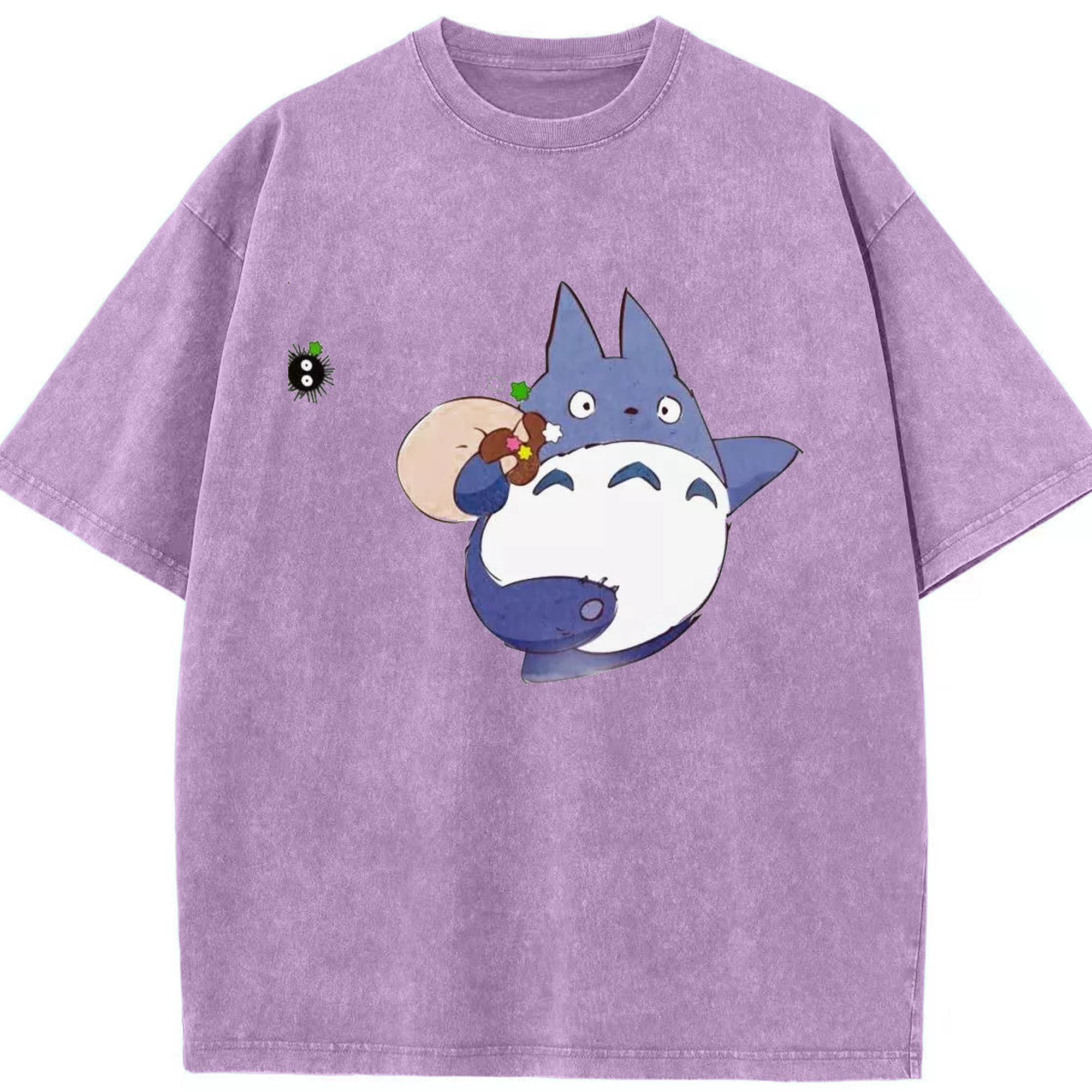 （画像用） となりのトトロ 草壁メイ 草壁サツキ My Neighbor Totoro Satsuki Kusakabe Mei Kusakabe 綿100% ヴィンテージ風 半袖Tシャツ（フロントプリント）