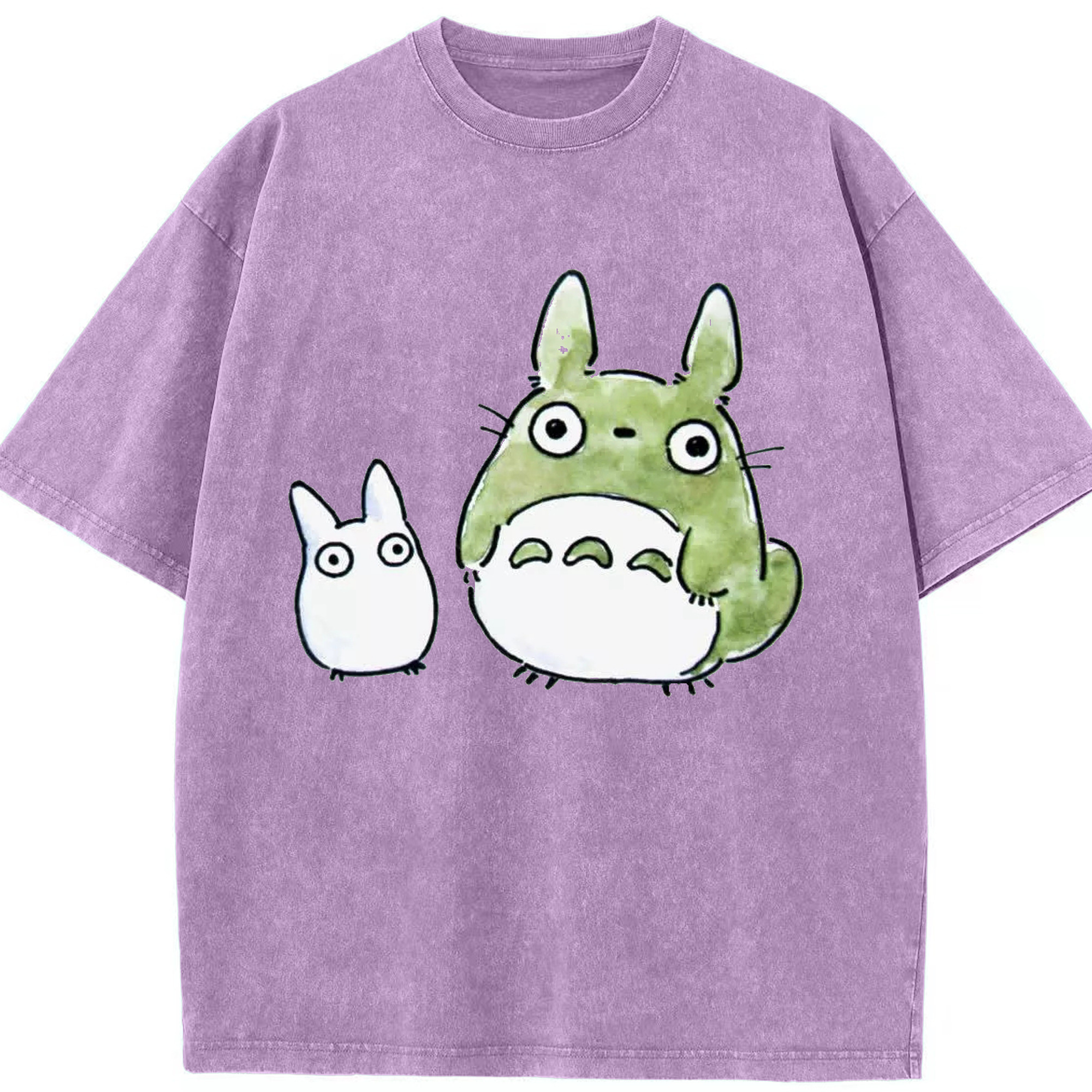 （画像用） となりのトトロ 草壁メイ 草壁サツキ My Neighbor Totoro Satsuki Kusakabe Mei Kusakabe 綿100% ヴィンテージ風 半袖Tシャツ（フロントプリント）