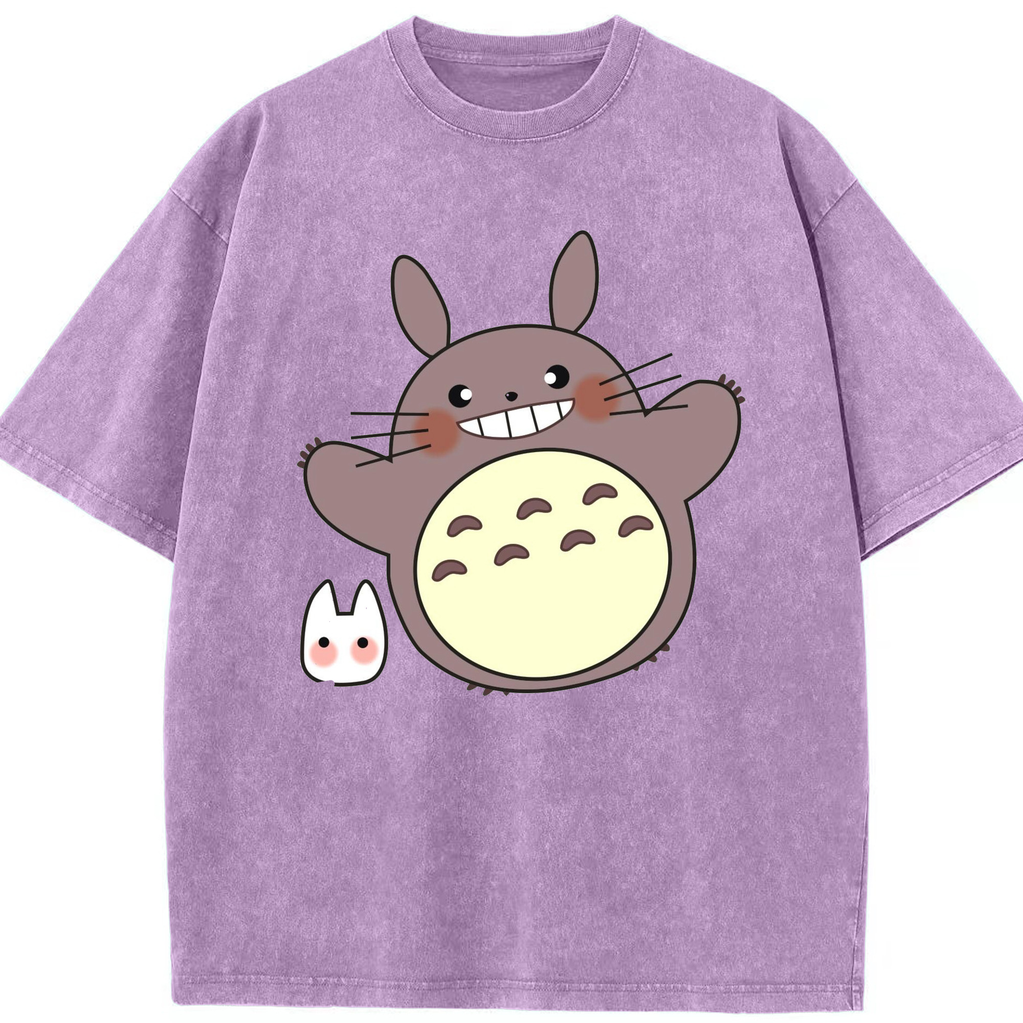 （画像用） となりのトトロ 草壁メイ 草壁サツキ My Neighbor Totoro Satsuki Kusakabe Mei Kusakabe 綿100% ヴィンテージ風 半袖Tシャツ（フロントプリント）