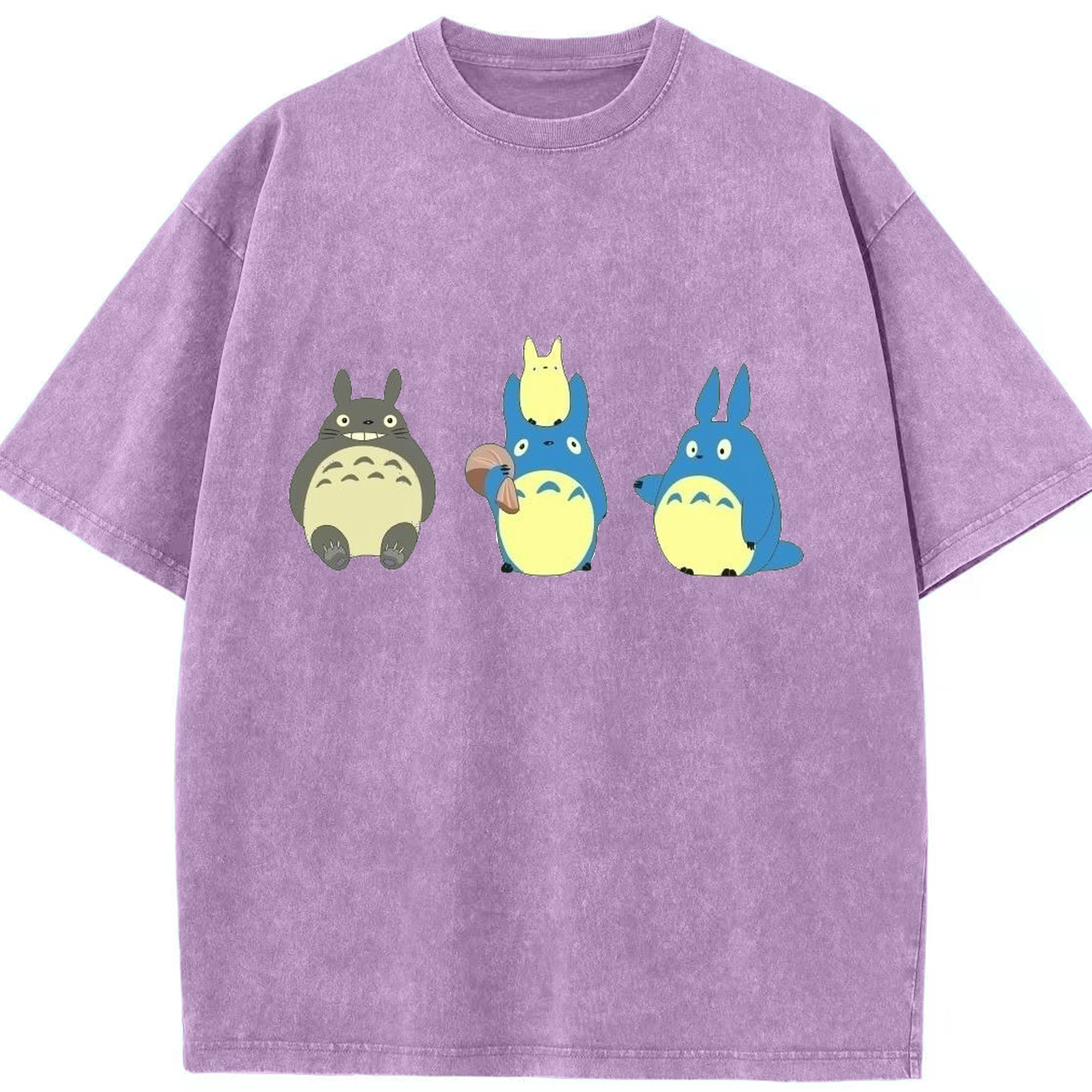 （画像用） となりのトトロ 草壁メイ 草壁サツキ My Neighbor Totoro Satsuki Kusakabe Mei Kusakabe 綿100% ヴィンテージ風 半袖Tシャツ（フロントプリント）