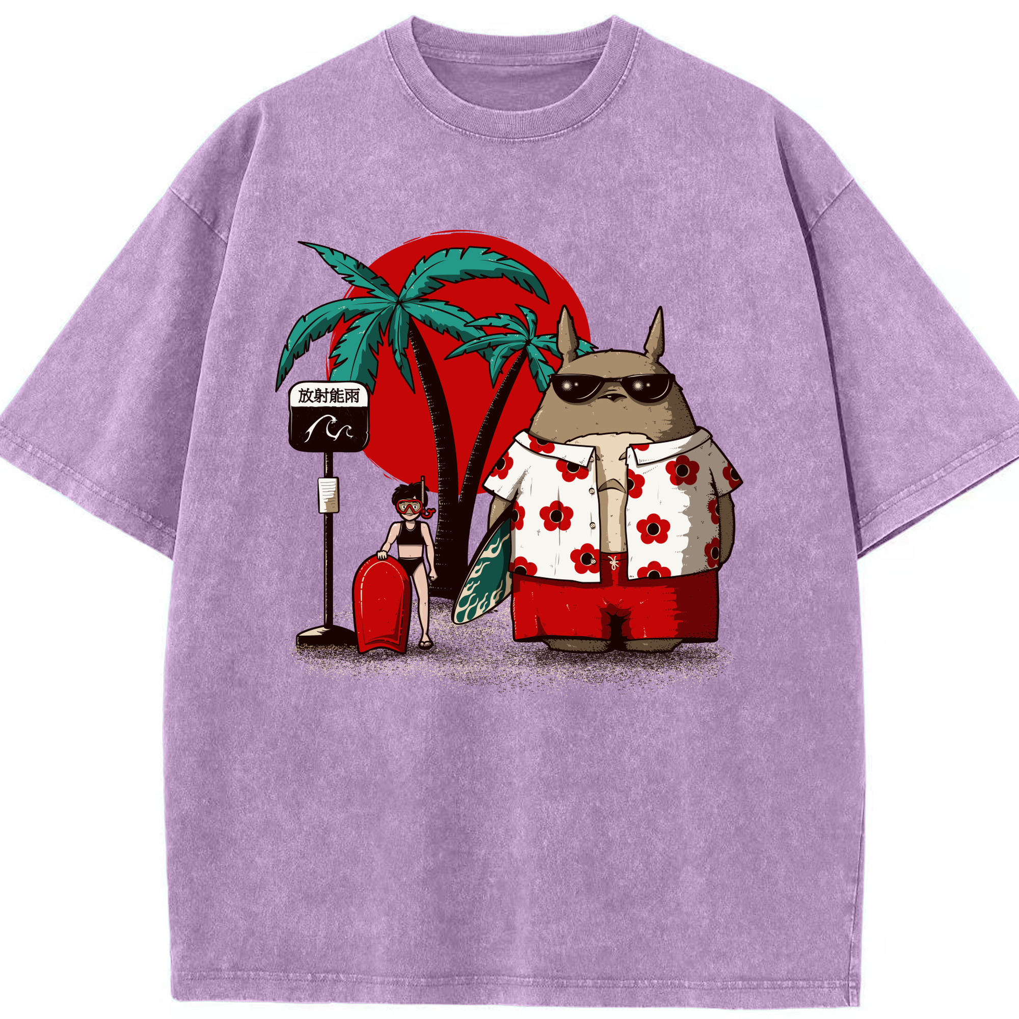 （画像用） となりのトトロ 草壁メイ 草壁サツキ My Neighbor Totoro Satsuki Kusakabe Mei Kusakabe 綿100% ヴィンテージ風 半袖Tシャツ（フロントプリント）