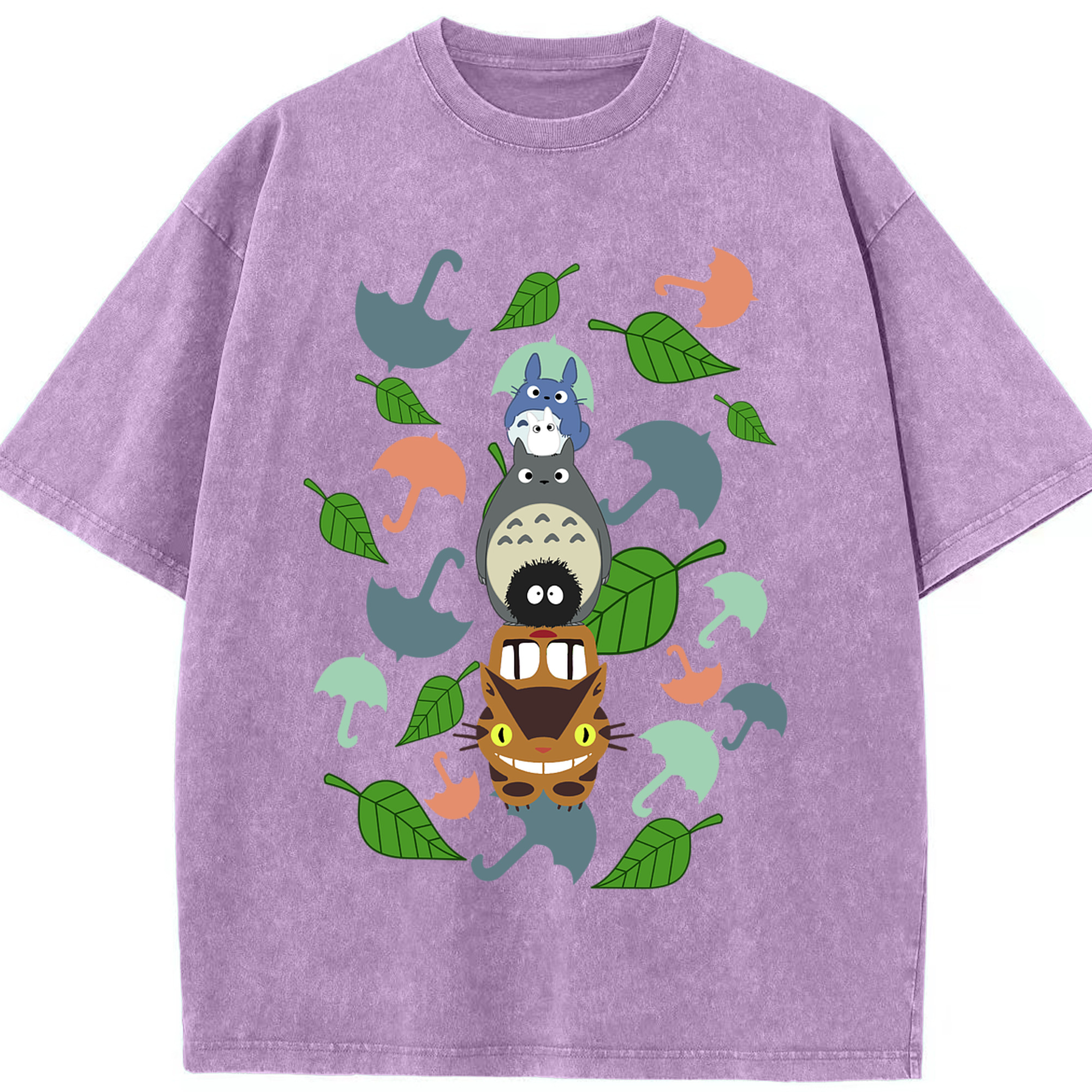 （画像用） となりのトトロ 草壁メイ 草壁サツキ My Neighbor Totoro Satsuki Kusakabe Mei Kusakabe 綿100% ヴィンテージ風 半袖Tシャツ（フロントプリント）