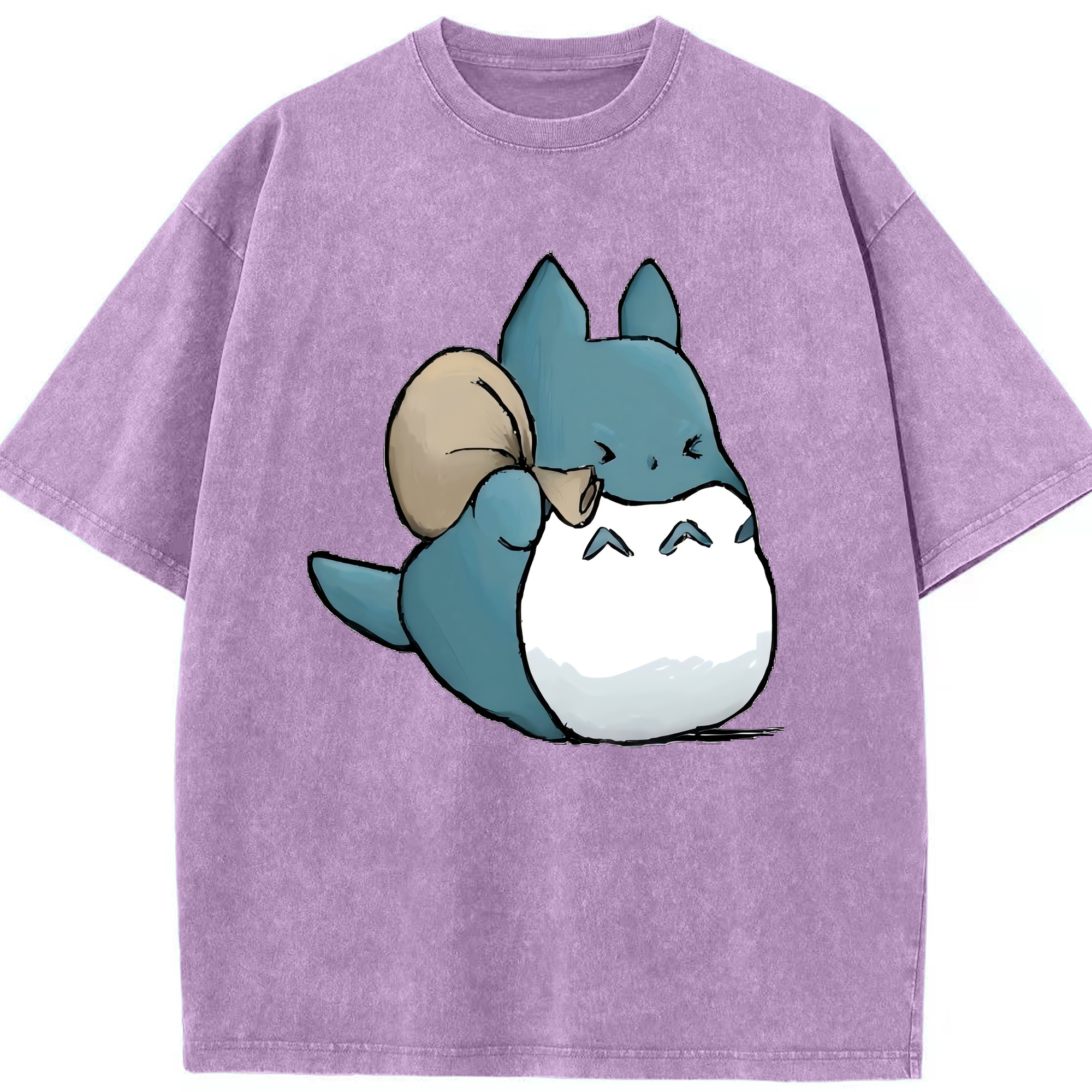 （画像用） となりのトトロ 草壁メイ 草壁サツキ My Neighbor Totoro Satsuki Kusakabe Mei Kusakabe 綿100% ヴィンテージ風 半袖Tシャツ（フロントプリント）
