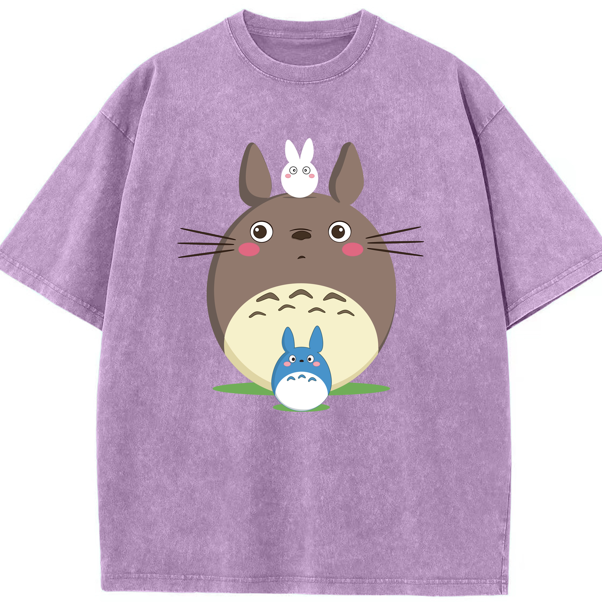 （画像用） となりのトトロ 草壁メイ 草壁サツキ My Neighbor Totoro Satsuki Kusakabe Mei Kusakabe 綿100% ヴィンテージ風 半袖Tシャツ（フロントプリント）