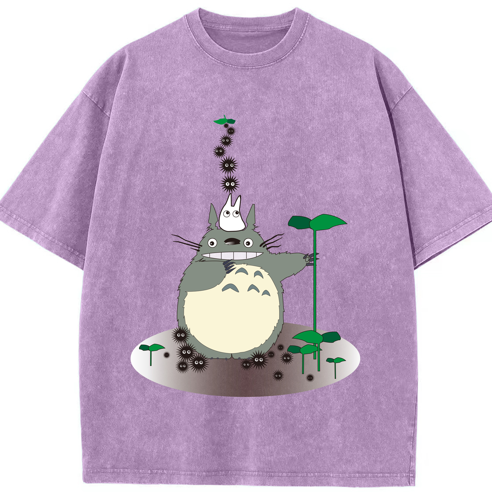 （画像用） となりのトトロ 草壁メイ 草壁サツキ My Neighbor Totoro Satsuki Kusakabe Mei Kusakabe 綿100% ヴィンテージ風 半袖Tシャツ（フロントプリント）