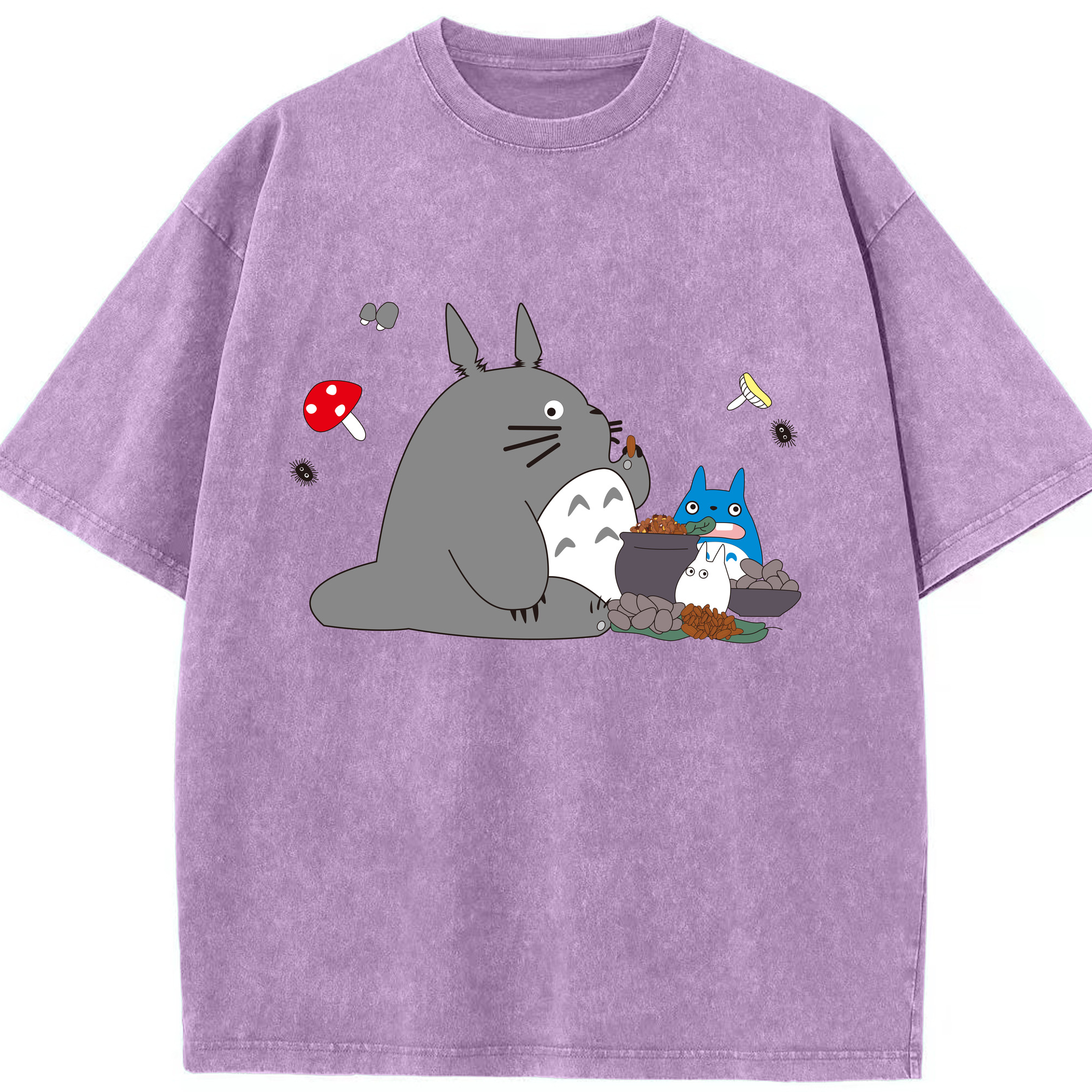 （画像用） となりのトトロ 草壁メイ 草壁サツキ My Neighbor Totoro Satsuki Kusakabe Mei Kusakabe 綿100% ヴィンテージ風 半袖Tシャツ（フロントプリント）