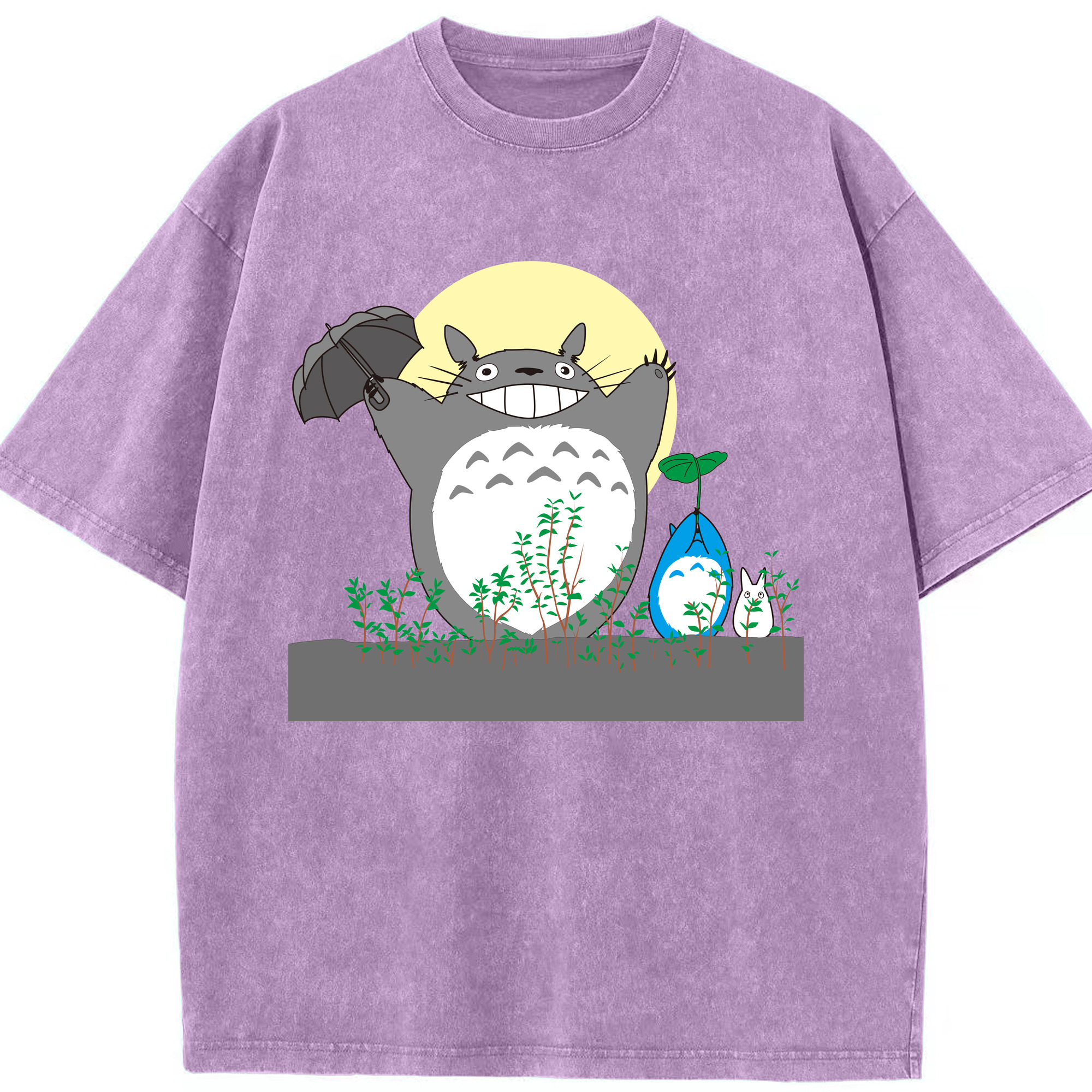 （画像用） となりのトトロ 草壁メイ 草壁サツキ My Neighbor Totoro Satsuki Kusakabe Mei Kusakabe 綿100% ヴィンテージ風 半袖Tシャツ（フロントプリント）