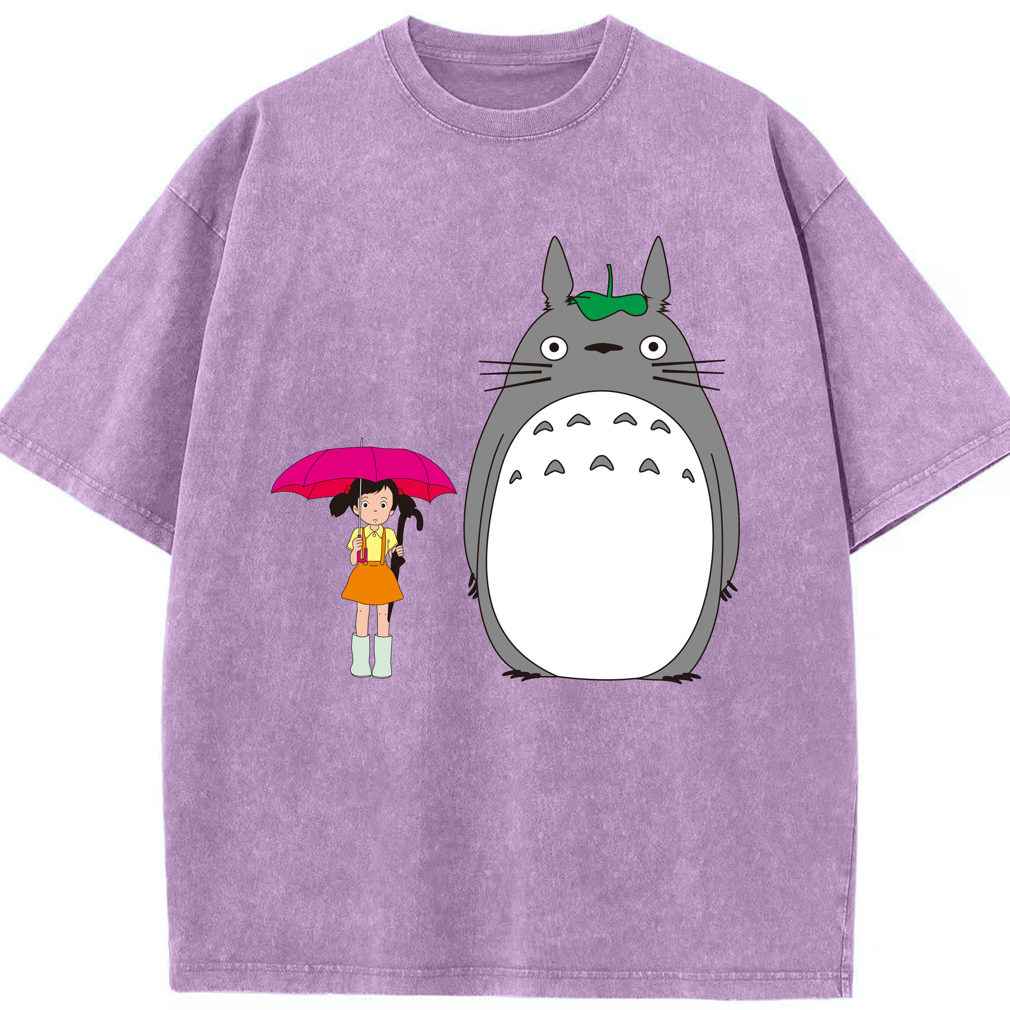 （画像用） となりのトトロ 草壁メイ 草壁サツキ My Neighbor Totoro Satsuki Kusakabe Mei Kusakabe 綿100% ヴィンテージ風 半袖Tシャツ（フロントプリント）