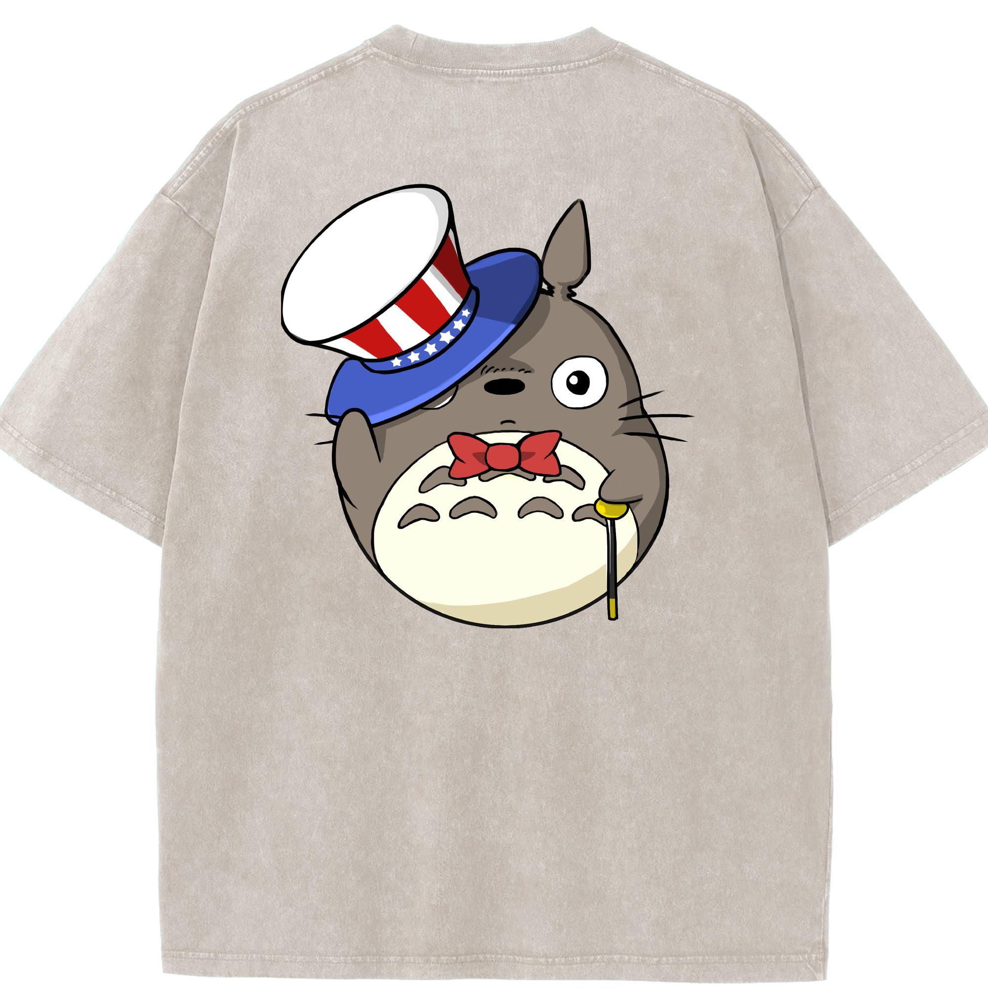 （画像用） となりのトトロ 草壁メイ 草壁サツキ My Neighbor Totoro Satsuki Kusakabe Mei Kusakabe 綿100% ヴィンテージ風 半袖Tシャツ（背面プリント）