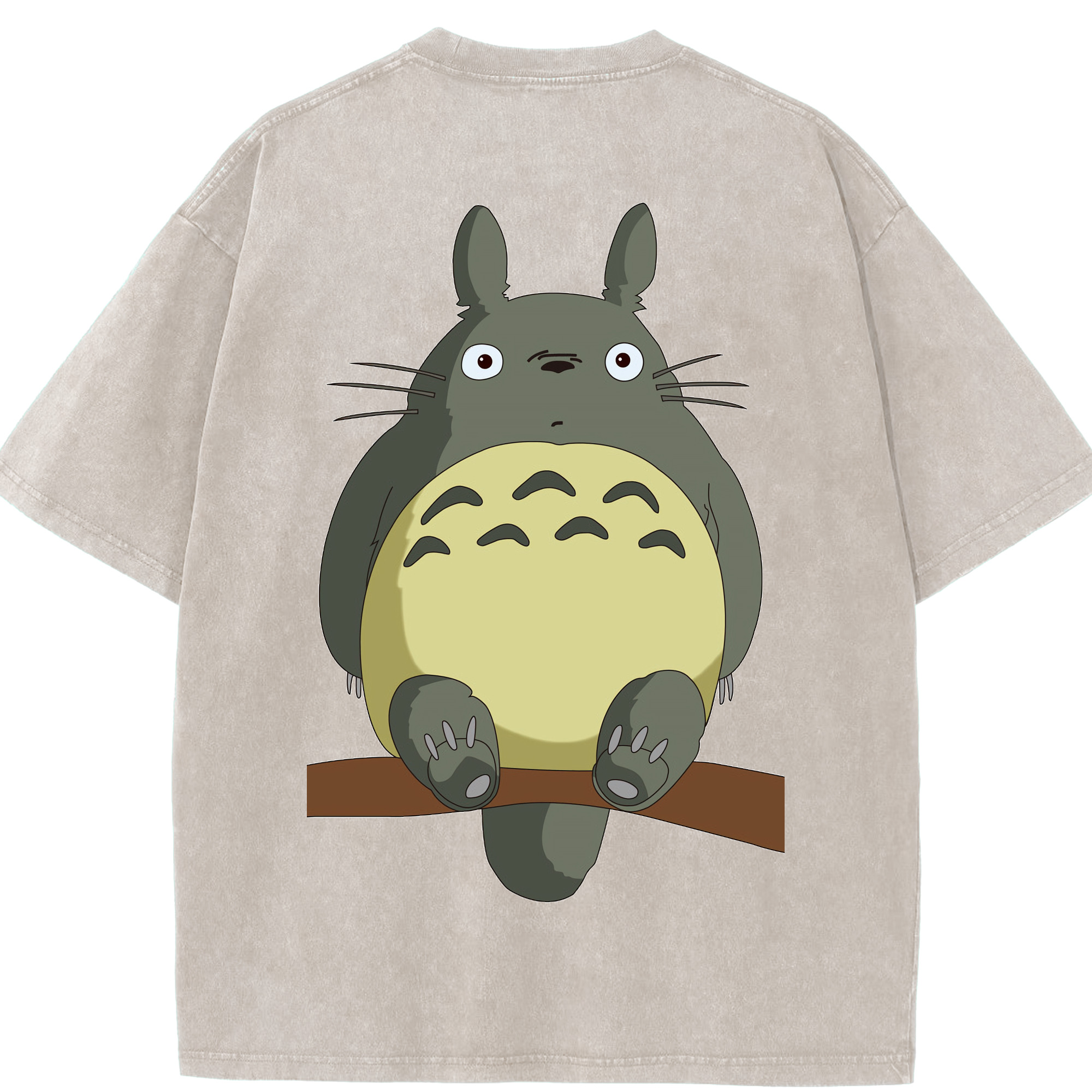 （画像用） となりのトトロ 草壁メイ 草壁サツキ My Neighbor Totoro Satsuki Kusakabe Mei Kusakabe 綿100% ヴィンテージ風 半袖Tシャツ（背面プリント）
