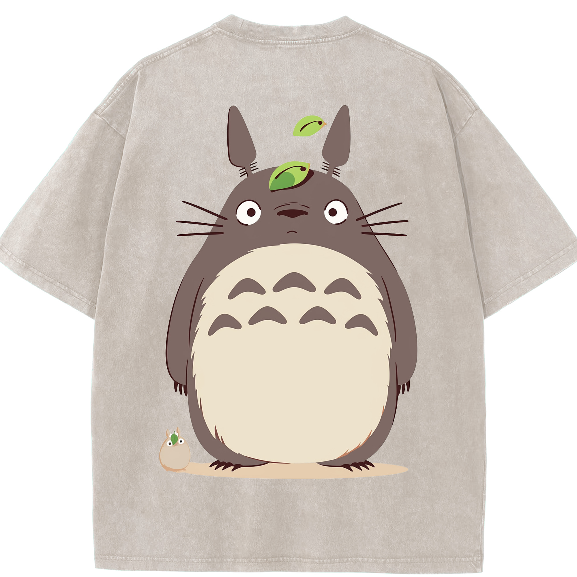 （画像用） となりのトトロ 草壁メイ 草壁サツキ My Neighbor Totoro Satsuki Kusakabe Mei Kusakabe 綿100% ヴィンテージ風 半袖Tシャツ（背面プリント）
