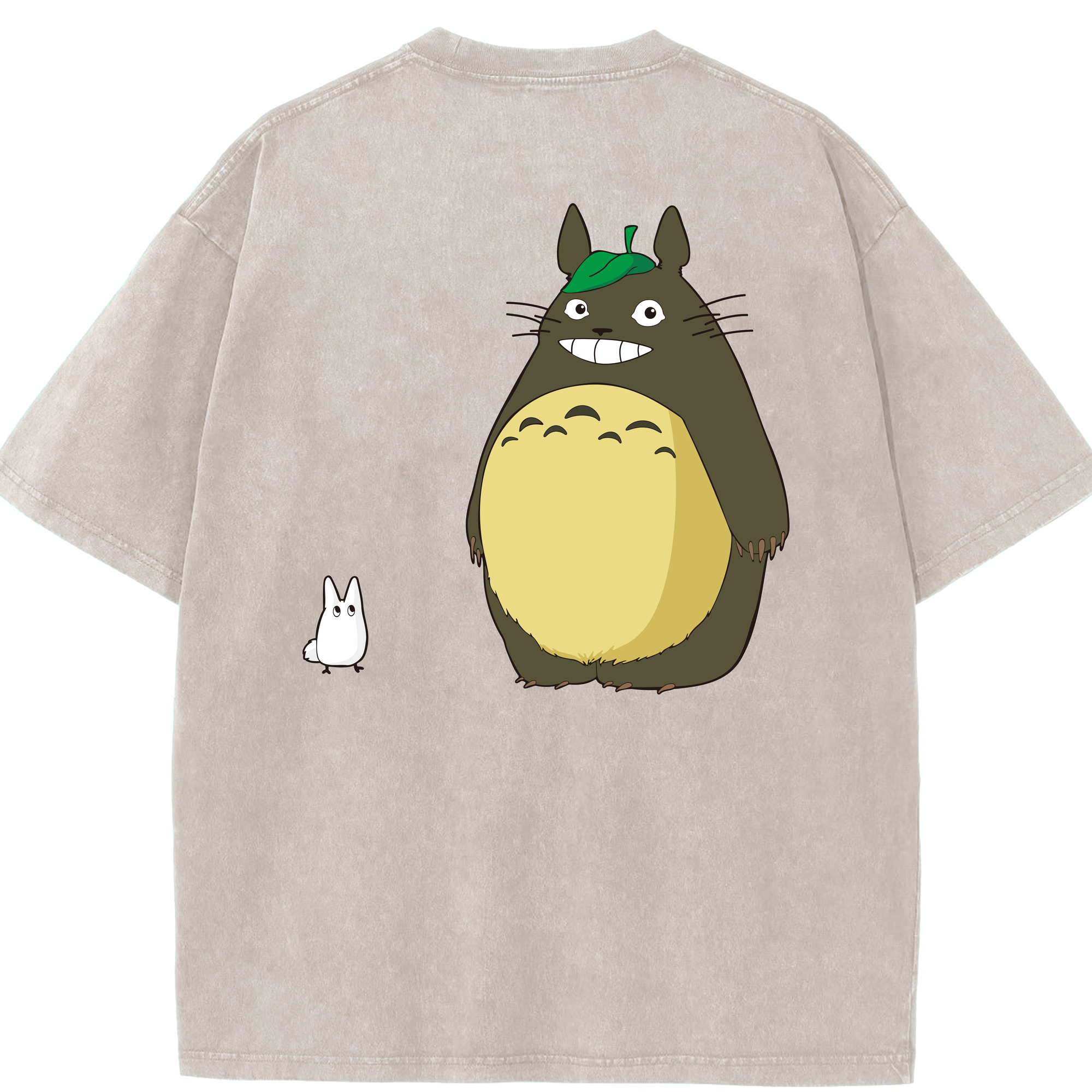 （画像用） となりのトトロ 草壁メイ 草壁サツキ My Neighbor Totoro Satsuki Kusakabe Mei Kusakabe 綿100% ヴィンテージ風 半袖Tシャツ（背面プリント）