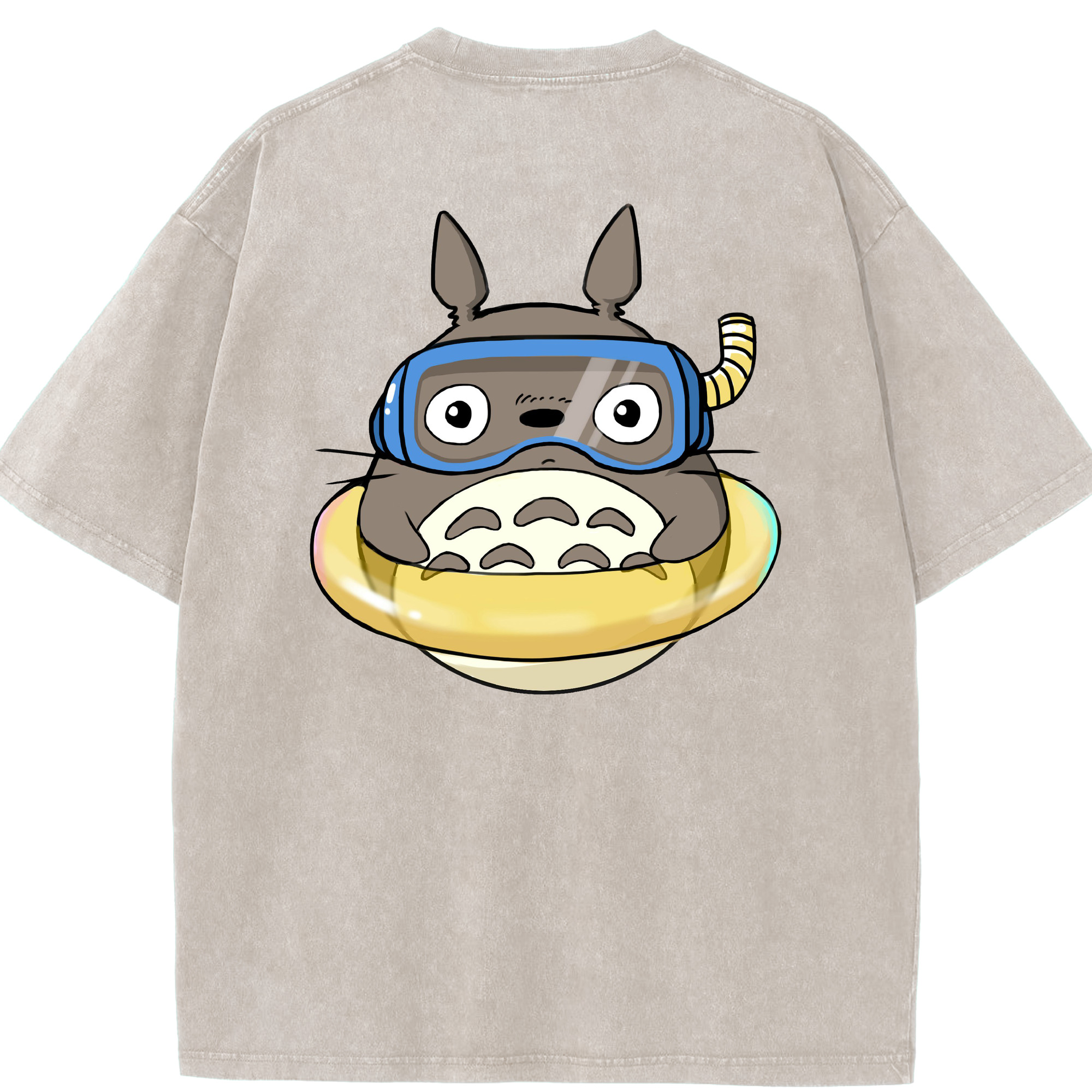 （画像用） となりのトトロ 草壁メイ 草壁サツキ My Neighbor Totoro Satsuki Kusakabe Mei Kusakabe 綿100% ヴィンテージ風 半袖Tシャツ（背面プリント）