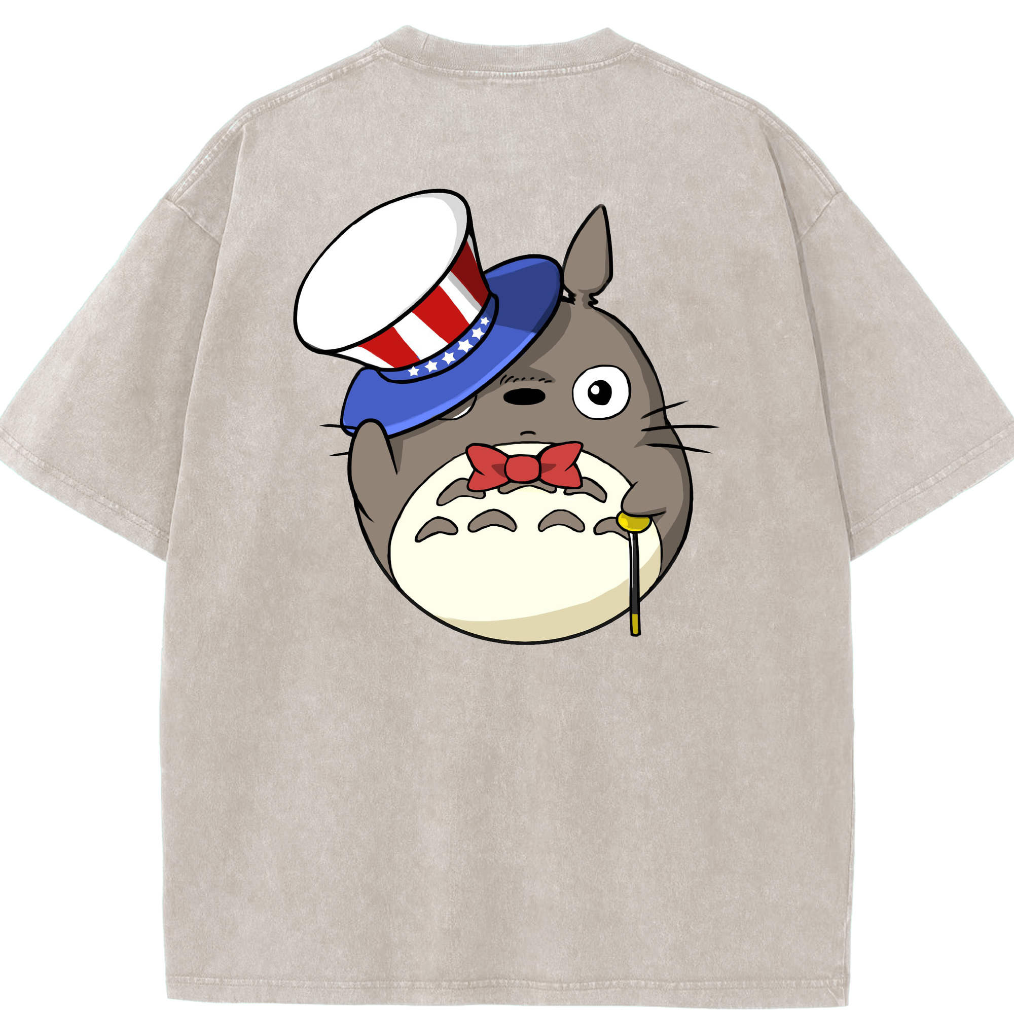 （画像用） となりのトトロ 草壁メイ 草壁サツキ My Neighbor Totoro Satsuki Kusakabe Mei Kusakabe 綿100% ヴィンテージ風 半袖Tシャツ（背面プリント）