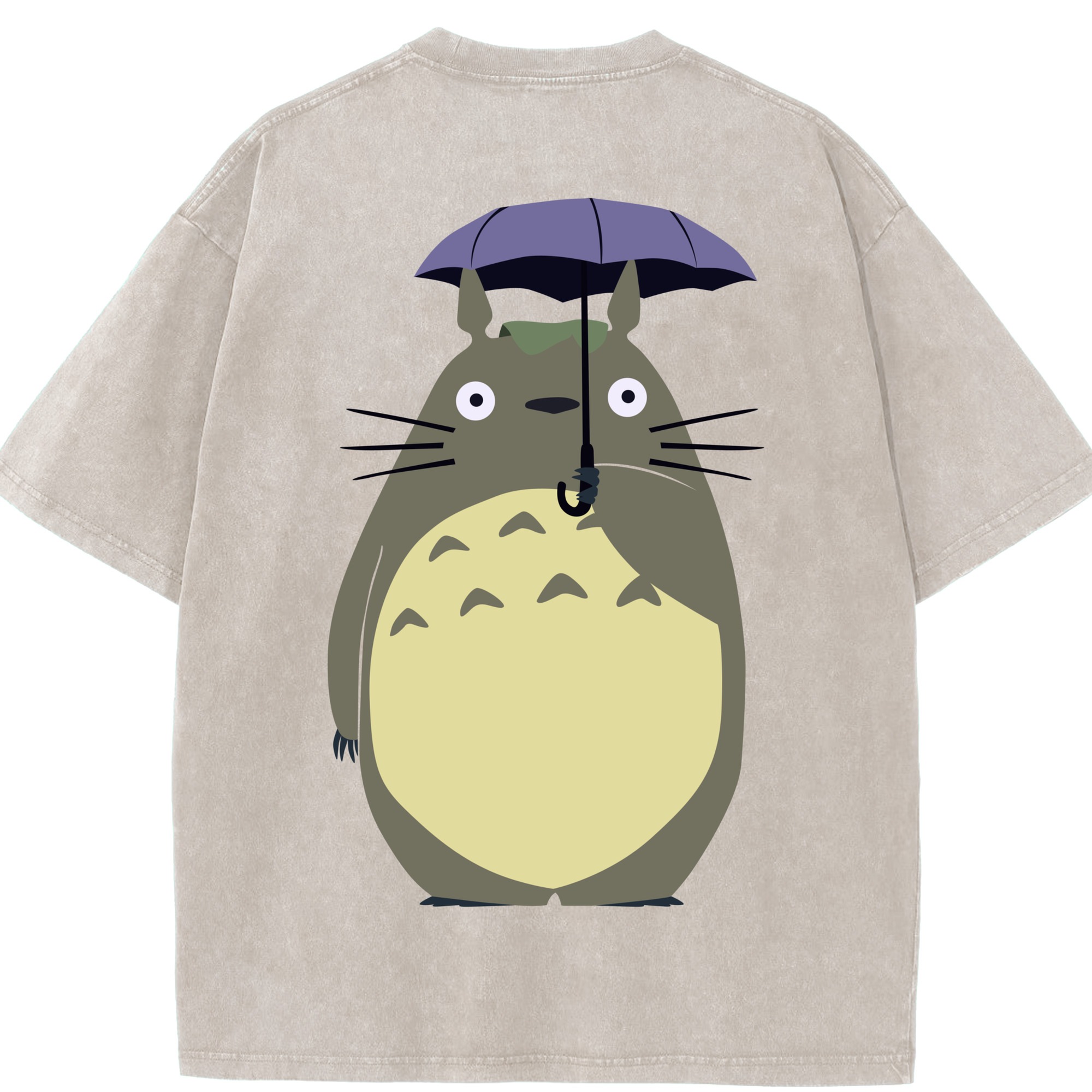 （画像用） となりのトトロ 草壁メイ 草壁サツキ My Neighbor Totoro Satsuki Kusakabe Mei Kusakabe 綿100% ヴィンテージ風 半袖Tシャツ（背面プリント）