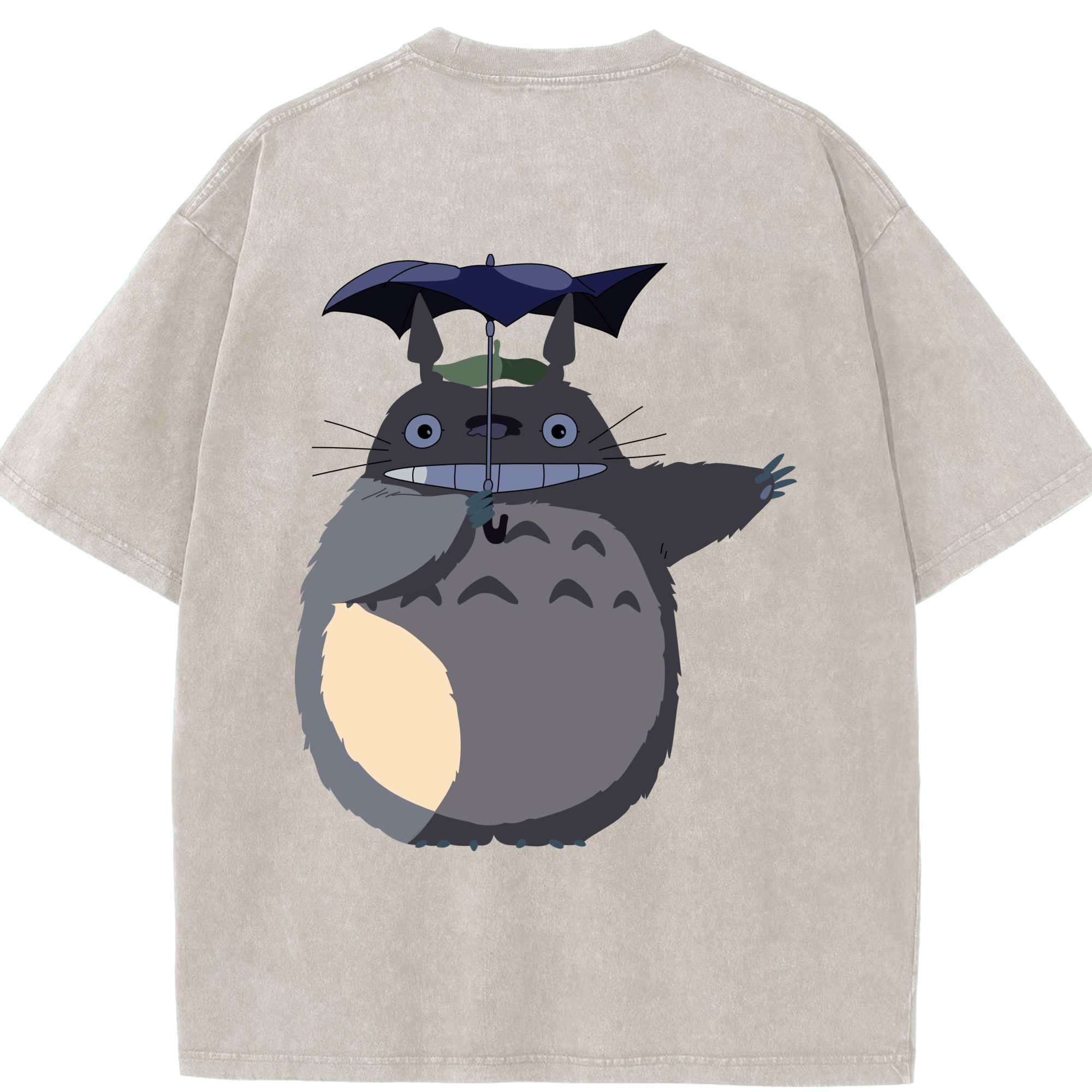 （画像用） となりのトトロ 草壁メイ 草壁サツキ My Neighbor Totoro Satsuki Kusakabe Mei Kusakabe 綿100% ヴィンテージ風 半袖Tシャツ（背面プリント）
