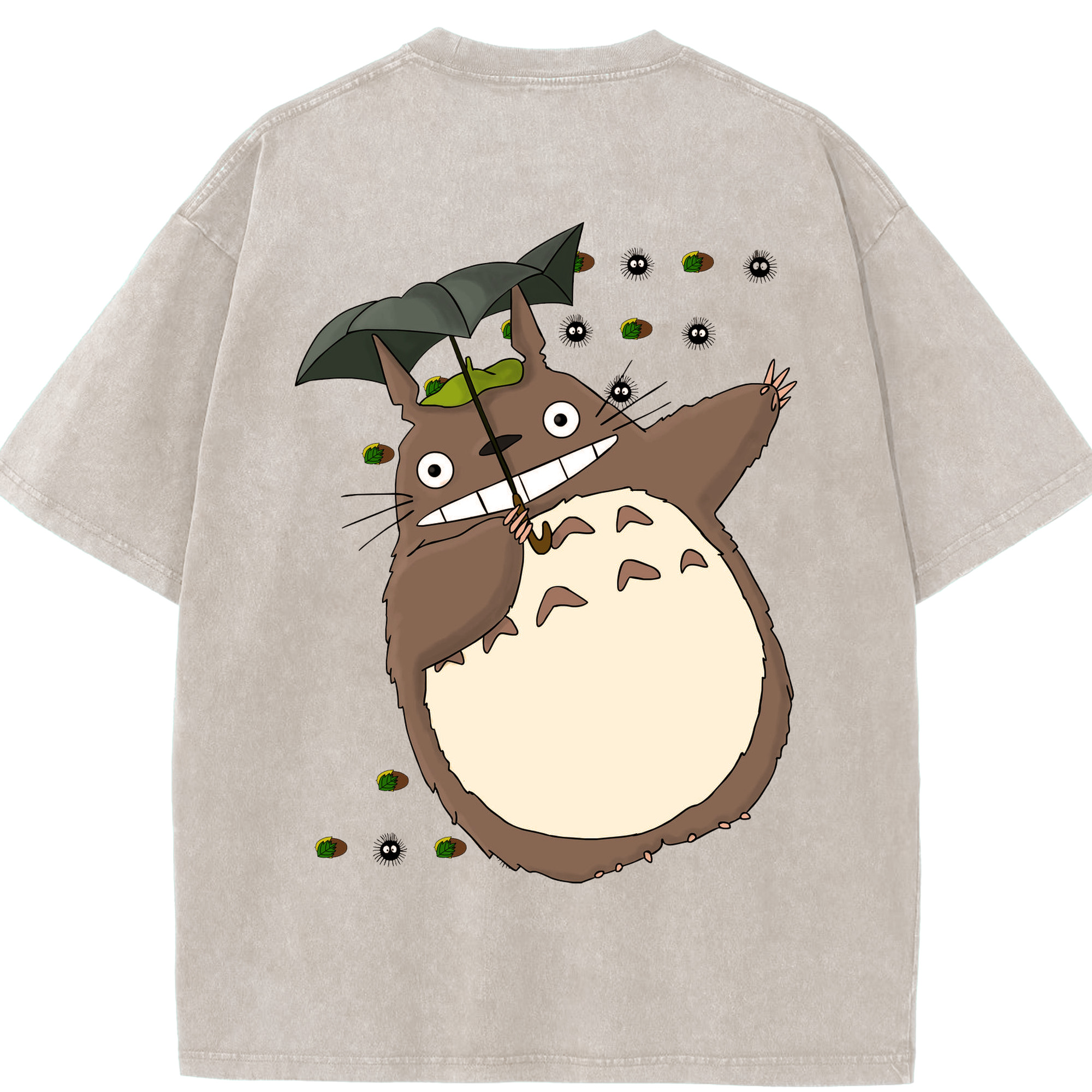 （画像用） となりのトトロ 草壁メイ 草壁サツキ My Neighbor Totoro Satsuki Kusakabe Mei Kusakabe 綿100% ヴィンテージ風 半袖Tシャツ（背面プリント）