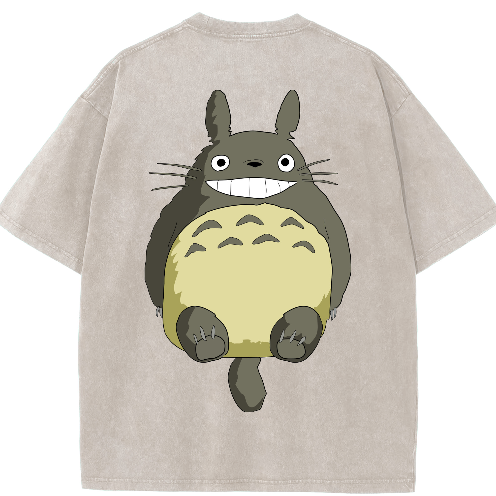 （画像用） となりのトトロ 草壁メイ 草壁サツキ My Neighbor Totoro Satsuki Kusakabe Mei Kusakabe 綿100% ヴィンテージ風 半袖Tシャツ（背面プリント）