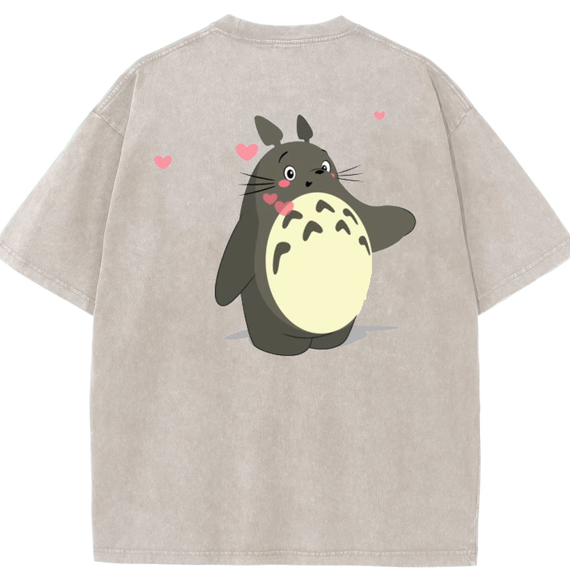 （画像用） となりのトトロ 草壁メイ 草壁サツキ My Neighbor Totoro Satsuki Kusakabe Mei Kusakabe 綿100% ヴィンテージ風 半袖Tシャツ（背面プリント）