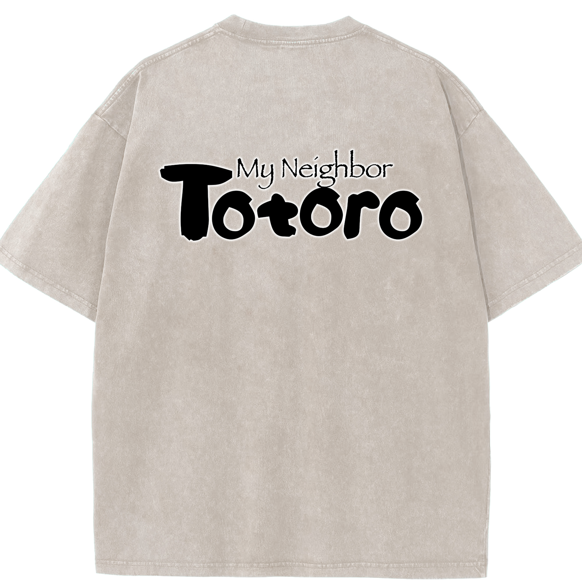 （画像用） となりのトトロ 草壁メイ 草壁サツキ My Neighbor Totoro Satsuki Kusakabe Mei Kusakabe 綿100% ヴィンテージ風 半袖Tシャツ（背面プリント）