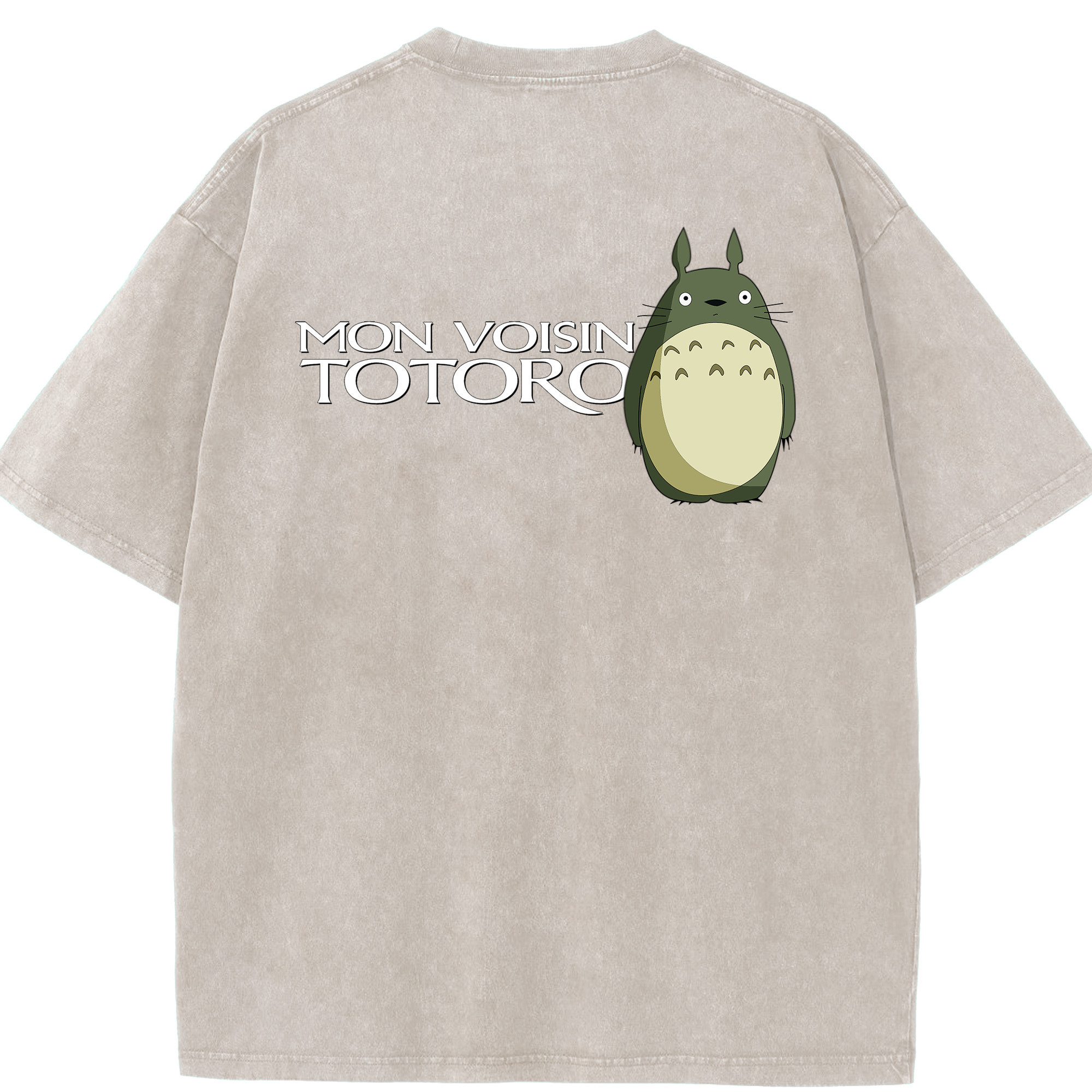 （画像用） となりのトトロ 草壁メイ 草壁サツキ My Neighbor Totoro Satsuki Kusakabe Mei Kusakabe 綿100% ヴィンテージ風 半袖Tシャツ（背面プリント）