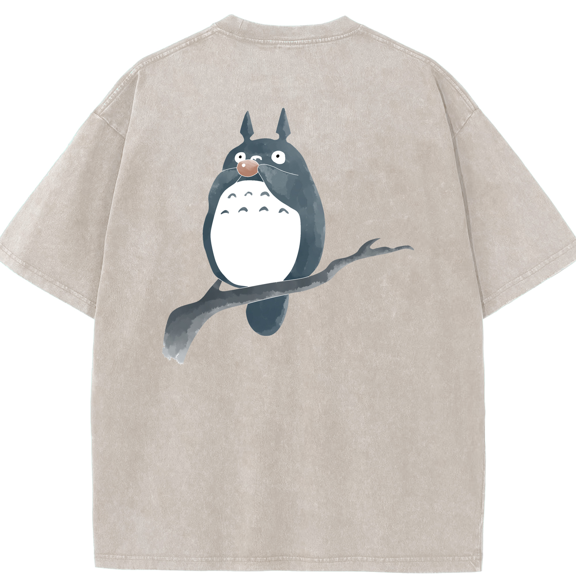 （画像用） となりのトトロ 草壁メイ 草壁サツキ My Neighbor Totoro Satsuki Kusakabe Mei Kusakabe 綿100% ヴィンテージ風 半袖Tシャツ（背面プリント）