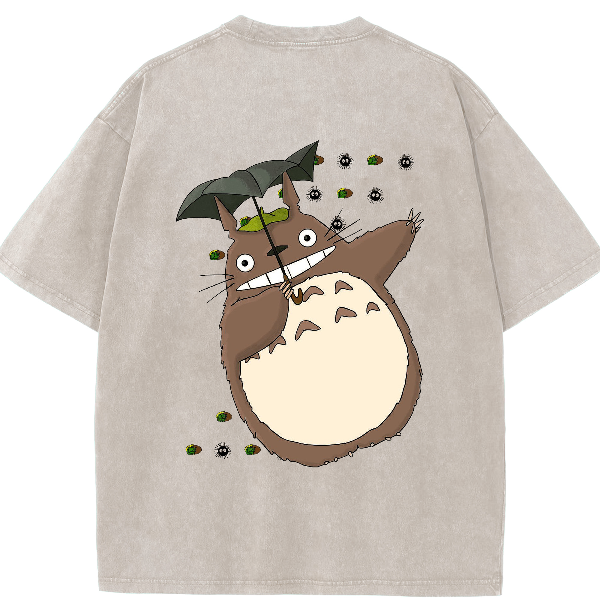 （画像用） となりのトトロ 草壁メイ 草壁サツキ My Neighbor Totoro Satsuki Kusakabe Mei Kusakabe 綿100% ヴィンテージ風 半袖Tシャツ（背面プリント）