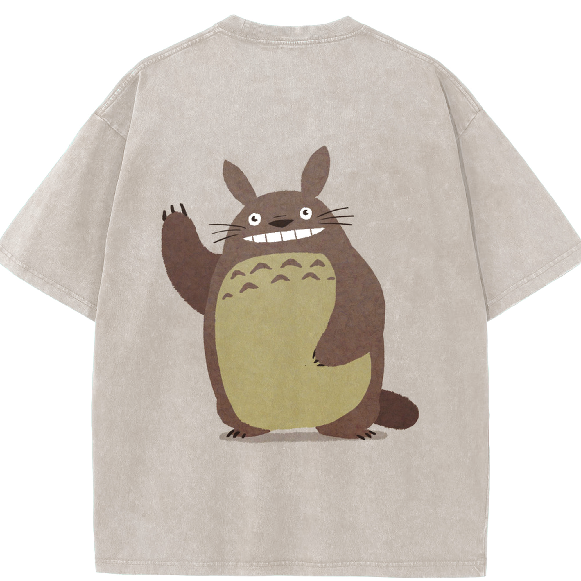 （画像用） となりのトトロ 草壁メイ 草壁サツキ My Neighbor Totoro Satsuki Kusakabe Mei Kusakabe 綿100% ヴィンテージ風 半袖Tシャツ（背面プリント）
