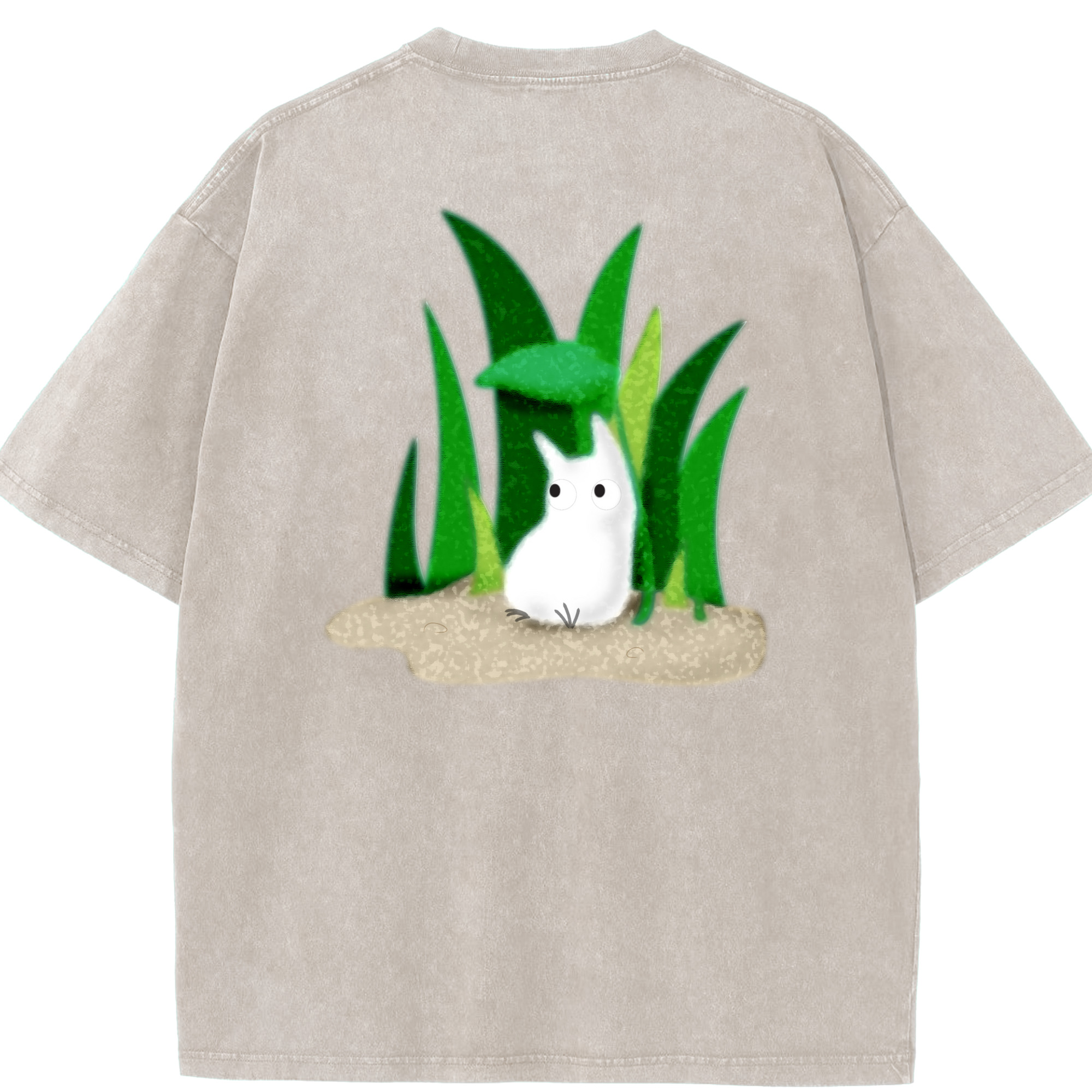 （画像用） となりのトトロ 草壁メイ 草壁サツキ My Neighbor Totoro Satsuki Kusakabe Mei Kusakabe 綿100% ヴィンテージ風 半袖Tシャツ（背面プリント）