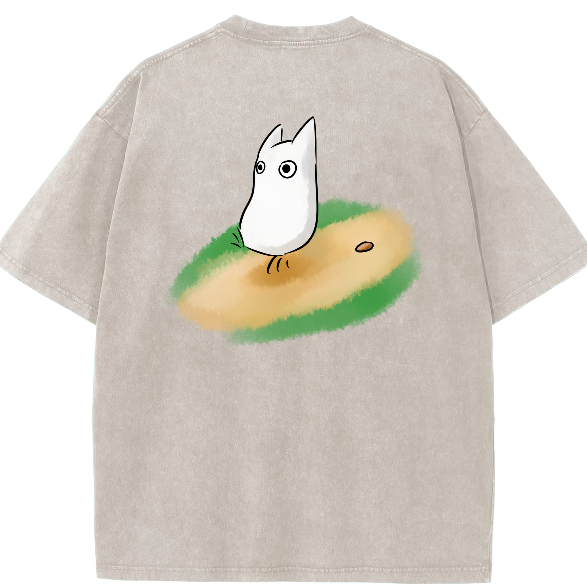 （画像用） となりのトトロ 草壁メイ 草壁サツキ My Neighbor Totoro Satsuki Kusakabe Mei Kusakabe 綿100% ヴィンテージ風 半袖Tシャツ（背面プリント）