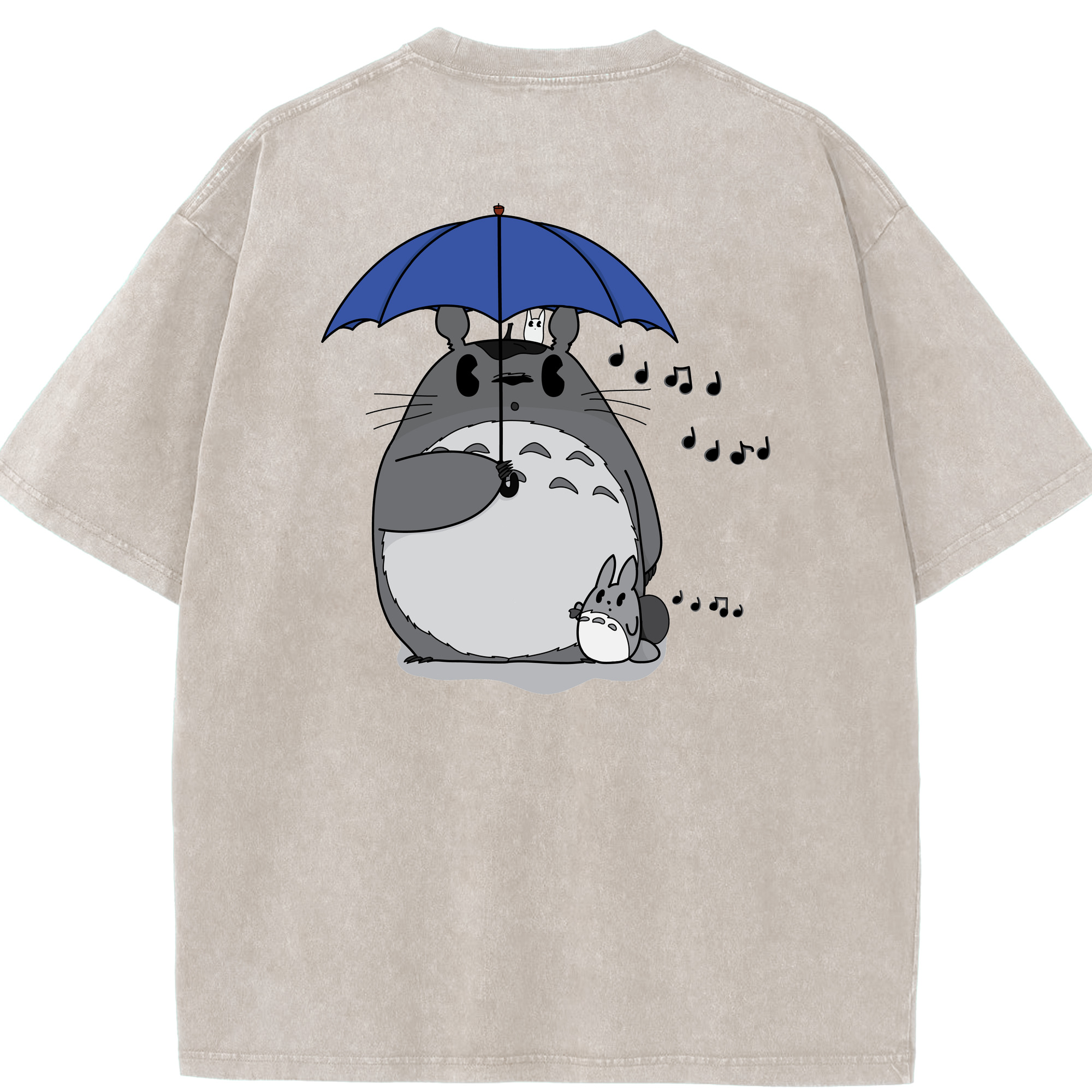 （画像用） となりのトトロ 草壁メイ 草壁サツキ My Neighbor Totoro Satsuki Kusakabe Mei Kusakabe 綿100% ヴィンテージ風 半袖Tシャツ（背面プリント）