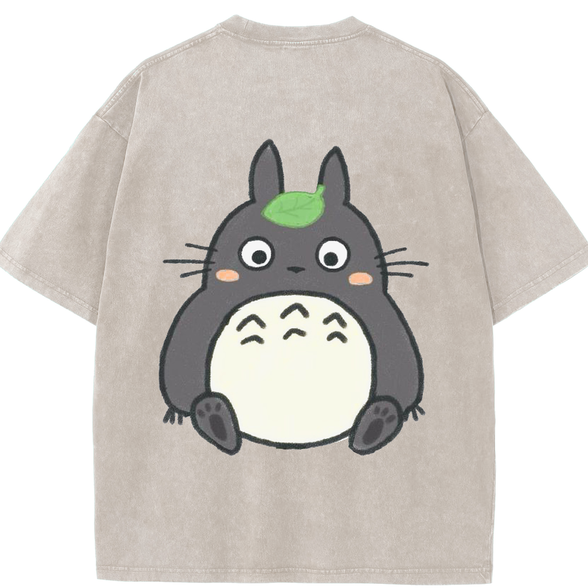 （画像用） となりのトトロ 草壁メイ 草壁サツキ My Neighbor Totoro Satsuki Kusakabe Mei Kusakabe 綿100% ヴィンテージ風 半袖Tシャツ（背面プリント）