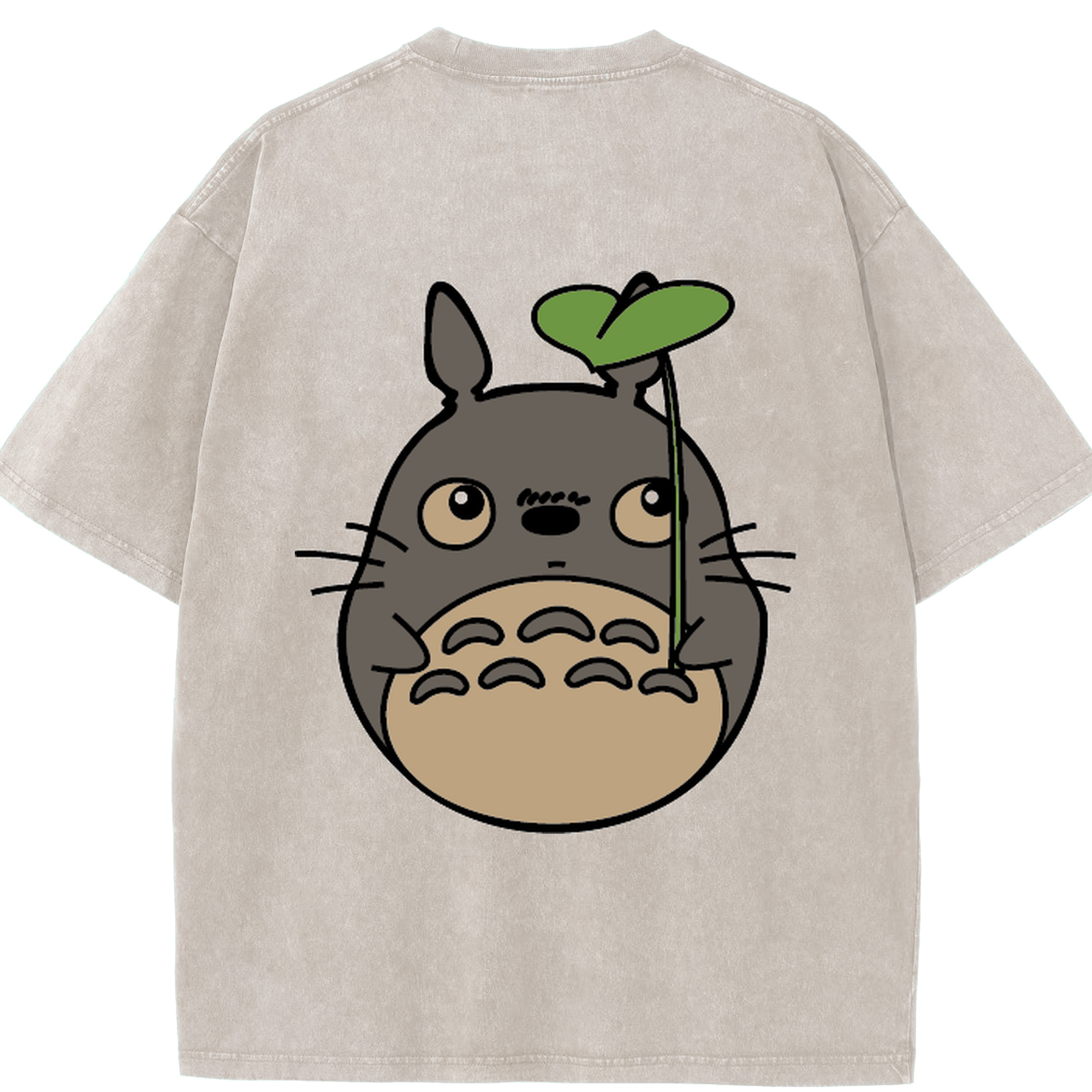 （画像用） となりのトトロ 草壁メイ 草壁サツキ My Neighbor Totoro Satsuki Kusakabe Mei Kusakabe 綿100% ヴィンテージ風 半袖Tシャツ（背面プリント）