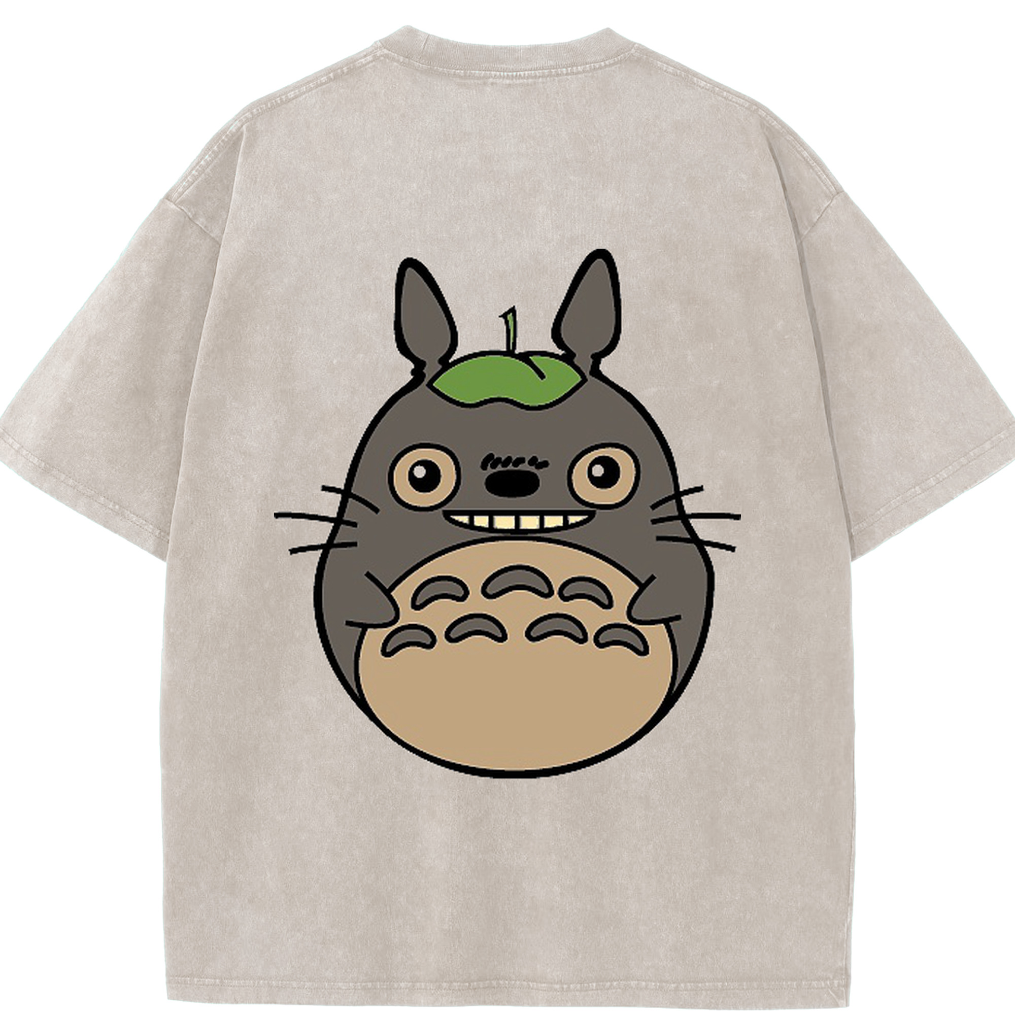 （画像用） となりのトトロ 草壁メイ 草壁サツキ My Neighbor Totoro Satsuki Kusakabe Mei Kusakabe 綿100% ヴィンテージ風 半袖Tシャツ（背面プリント）