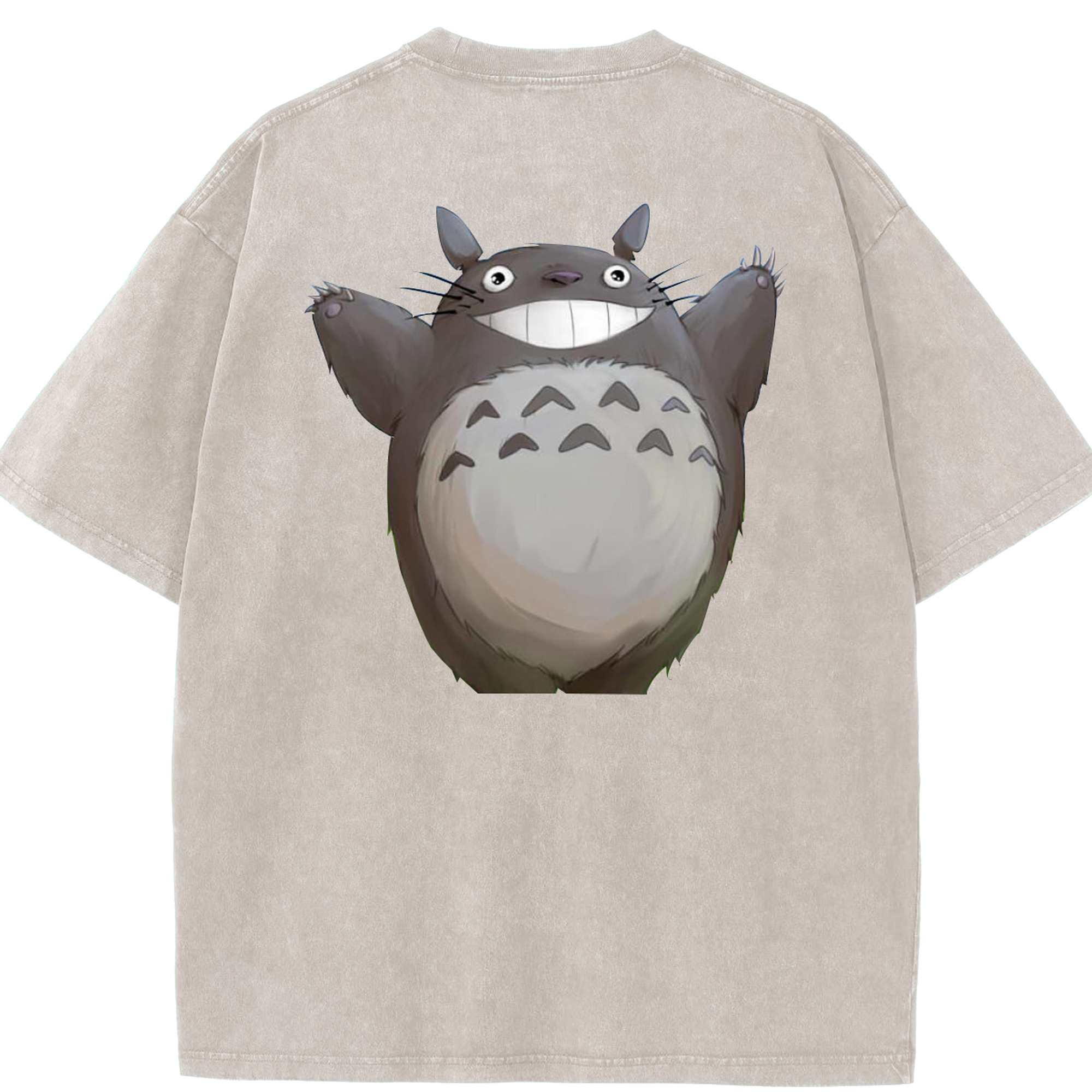 （画像用） となりのトトロ 草壁メイ 草壁サツキ My Neighbor Totoro Satsuki Kusakabe Mei Kusakabe 綿100% ヴィンテージ風 半袖Tシャツ（背面プリント）