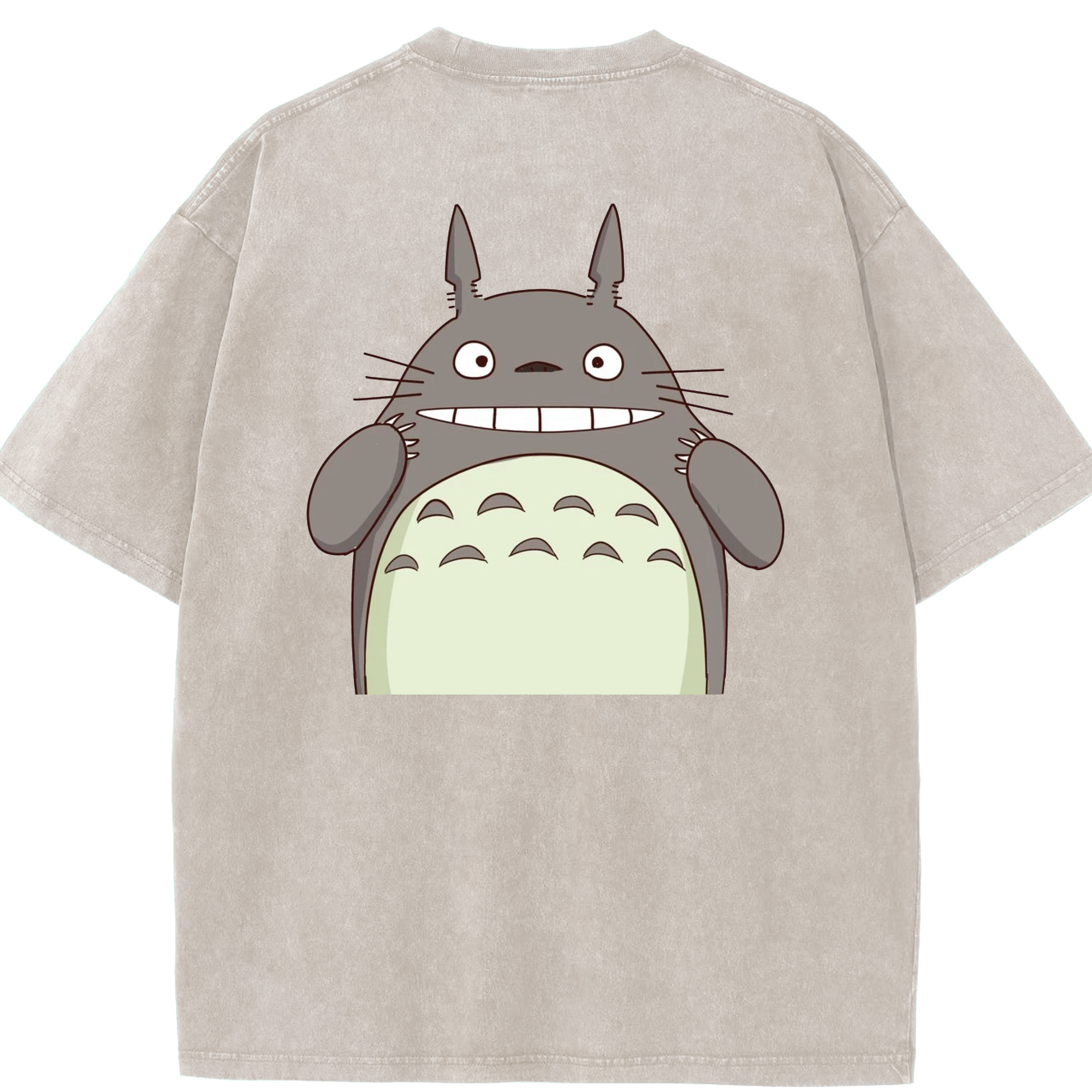 （画像用） となりのトトロ 草壁メイ 草壁サツキ My Neighbor Totoro Satsuki Kusakabe Mei Kusakabe 綿100% ヴィンテージ風 半袖Tシャツ（背面プリント）