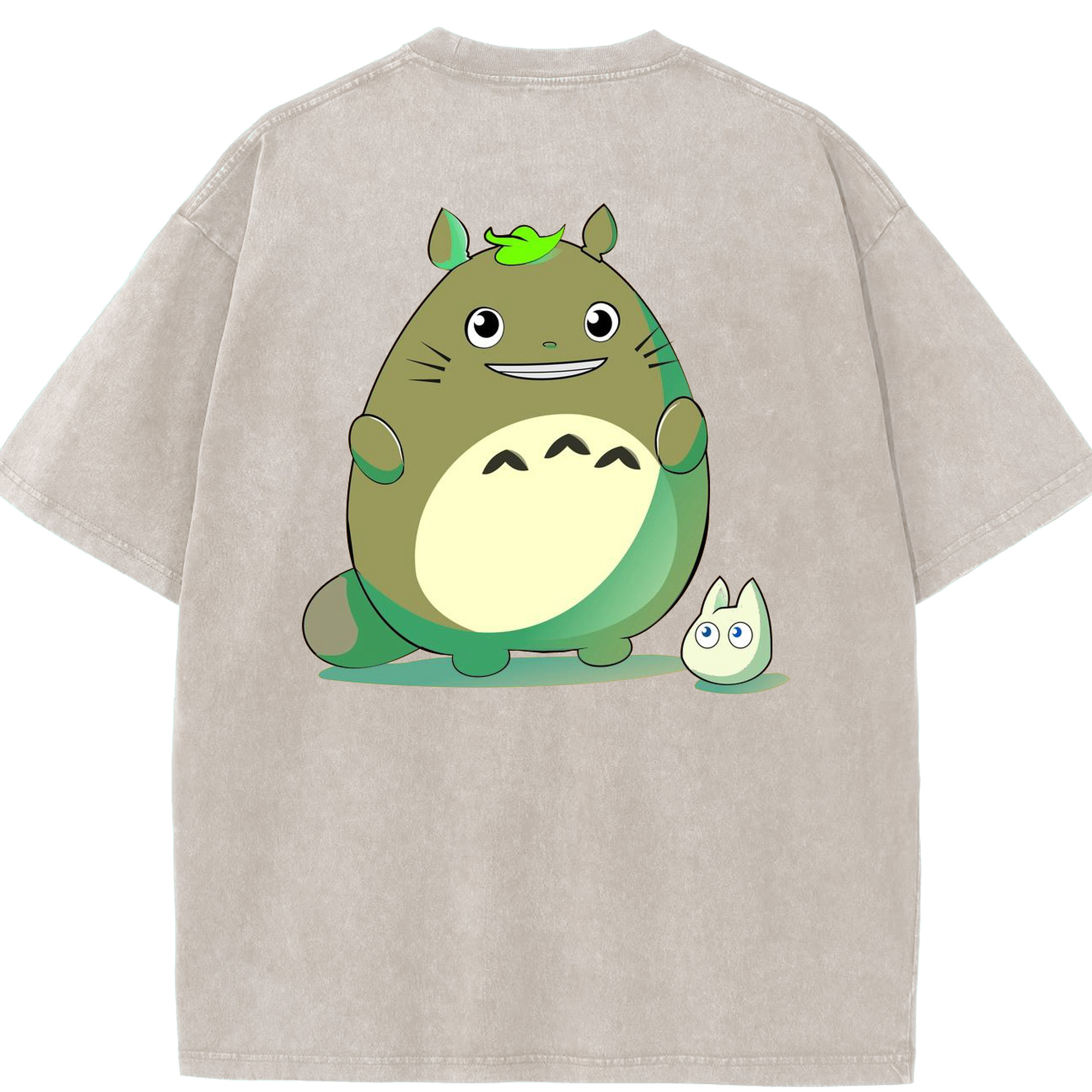 （画像用） となりのトトロ 草壁メイ 草壁サツキ My Neighbor Totoro Satsuki Kusakabe Mei Kusakabe 綿100% ヴィンテージ風 半袖Tシャツ（背面プリント）