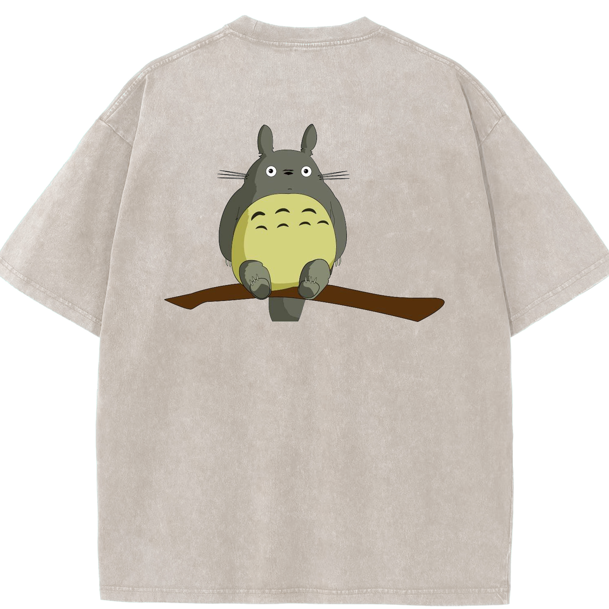 （画像用） となりのトトロ 草壁メイ 草壁サツキ My Neighbor Totoro Satsuki Kusakabe Mei Kusakabe 綿100% ヴィンテージ風 半袖Tシャツ（背面プリント）