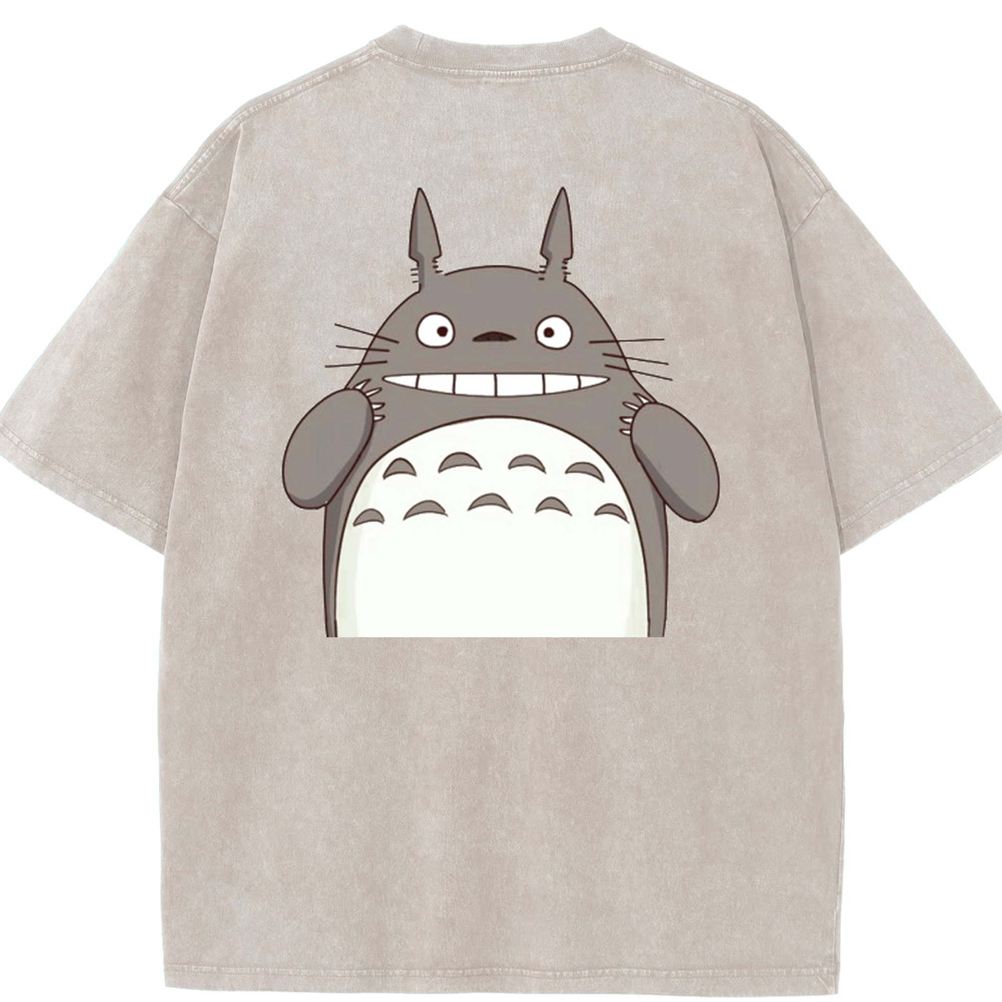 （画像用） となりのトトロ 草壁メイ 草壁サツキ My Neighbor Totoro Satsuki Kusakabe Mei Kusakabe 綿100% ヴィンテージ風 半袖Tシャツ（背面プリント）