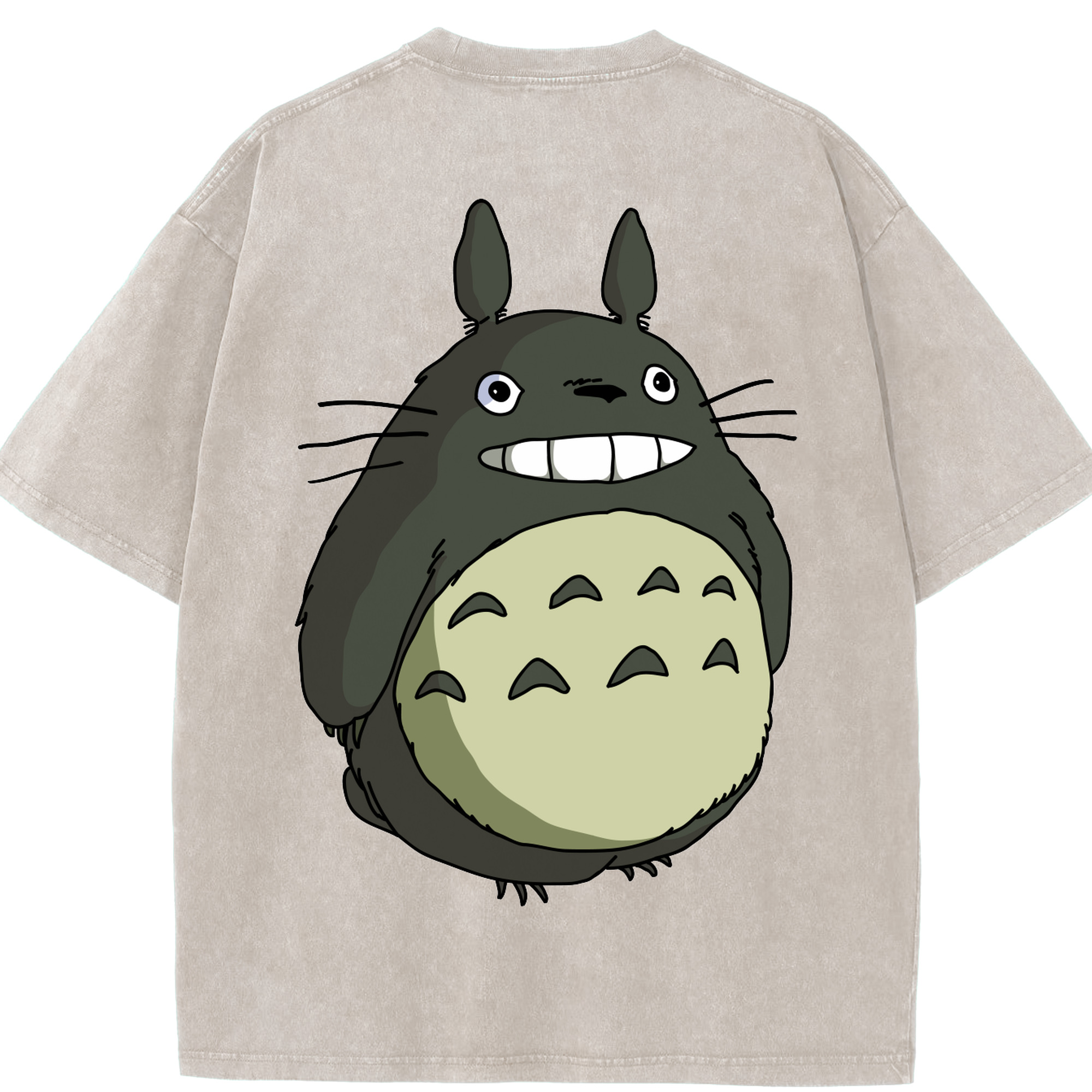 （画像用） となりのトトロ 草壁メイ 草壁サツキ My Neighbor Totoro Satsuki Kusakabe Mei Kusakabe 綿100% ヴィンテージ風 半袖Tシャツ（背面プリント）