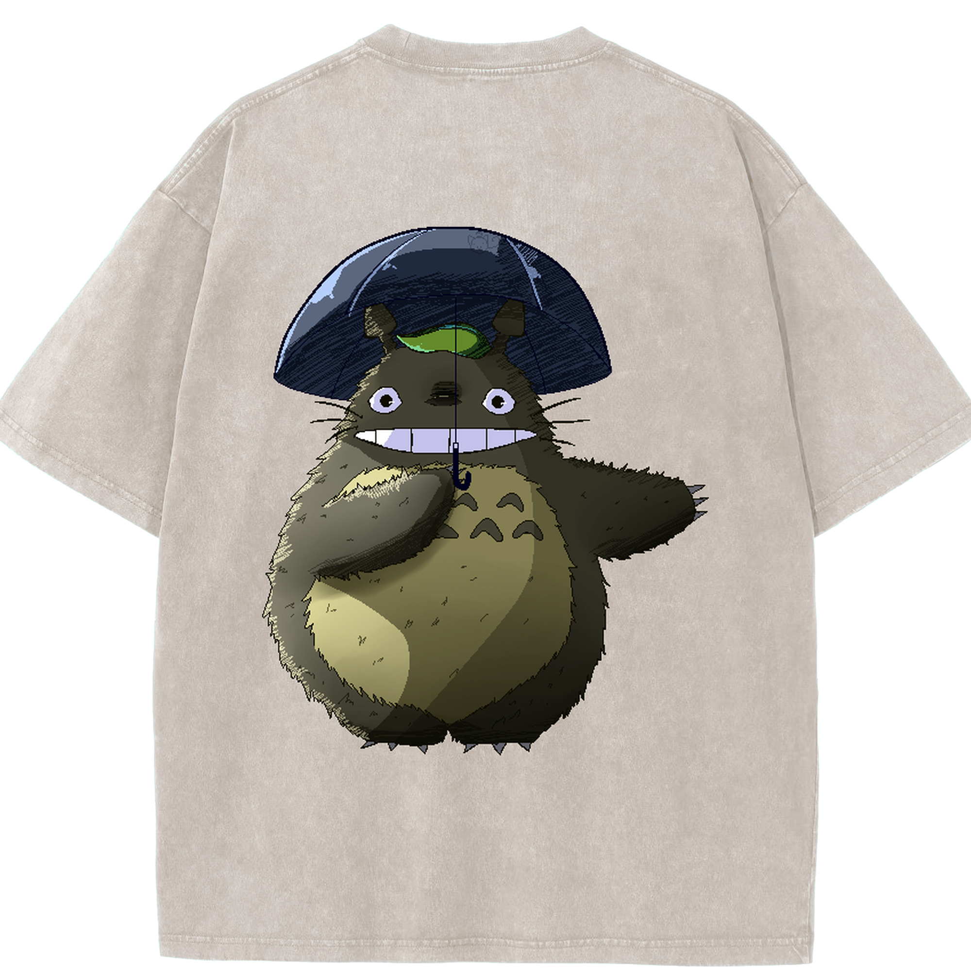 （画像用） となりのトトロ 草壁メイ 草壁サツキ My Neighbor Totoro Satsuki Kusakabe Mei Kusakabe 綿100% ヴィンテージ風 半袖Tシャツ（背面プリント）