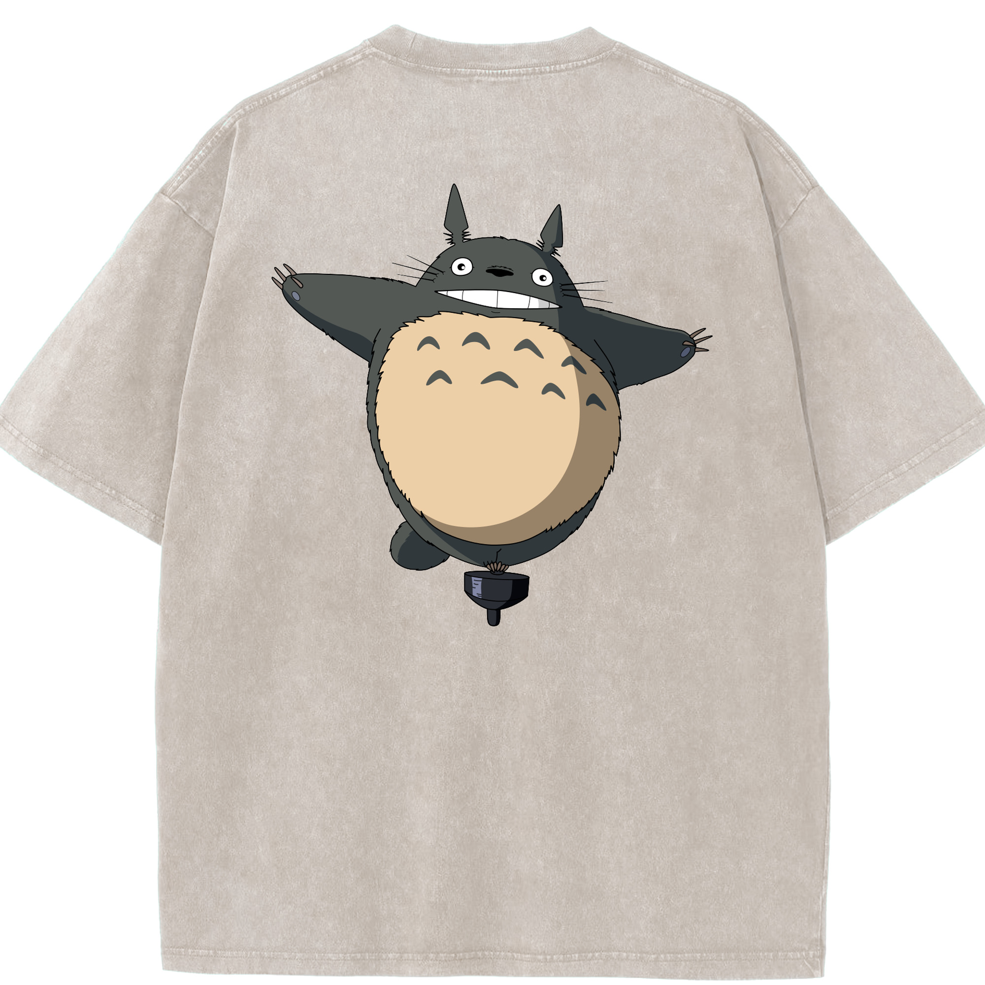 （画像用） となりのトトロ 草壁メイ 草壁サツキ My Neighbor Totoro Satsuki Kusakabe Mei Kusakabe 綿100% ヴィンテージ風 半袖Tシャツ（背面プリント）