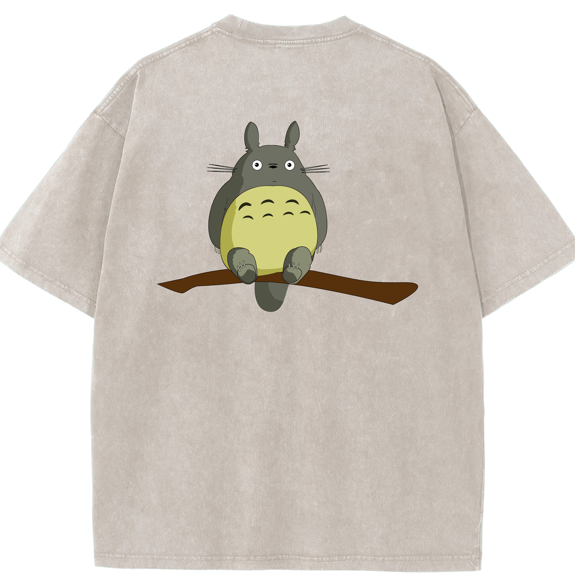（画像用） となりのトトロ 草壁メイ 草壁サツキ My Neighbor Totoro Satsuki Kusakabe Mei Kusakabe 綿100% ヴィンテージ風 半袖Tシャツ（背面プリント）